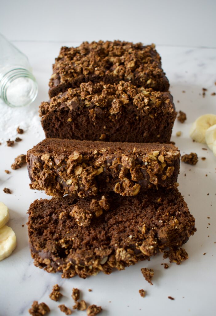 gluten free and dairy free double chocolate banana bread