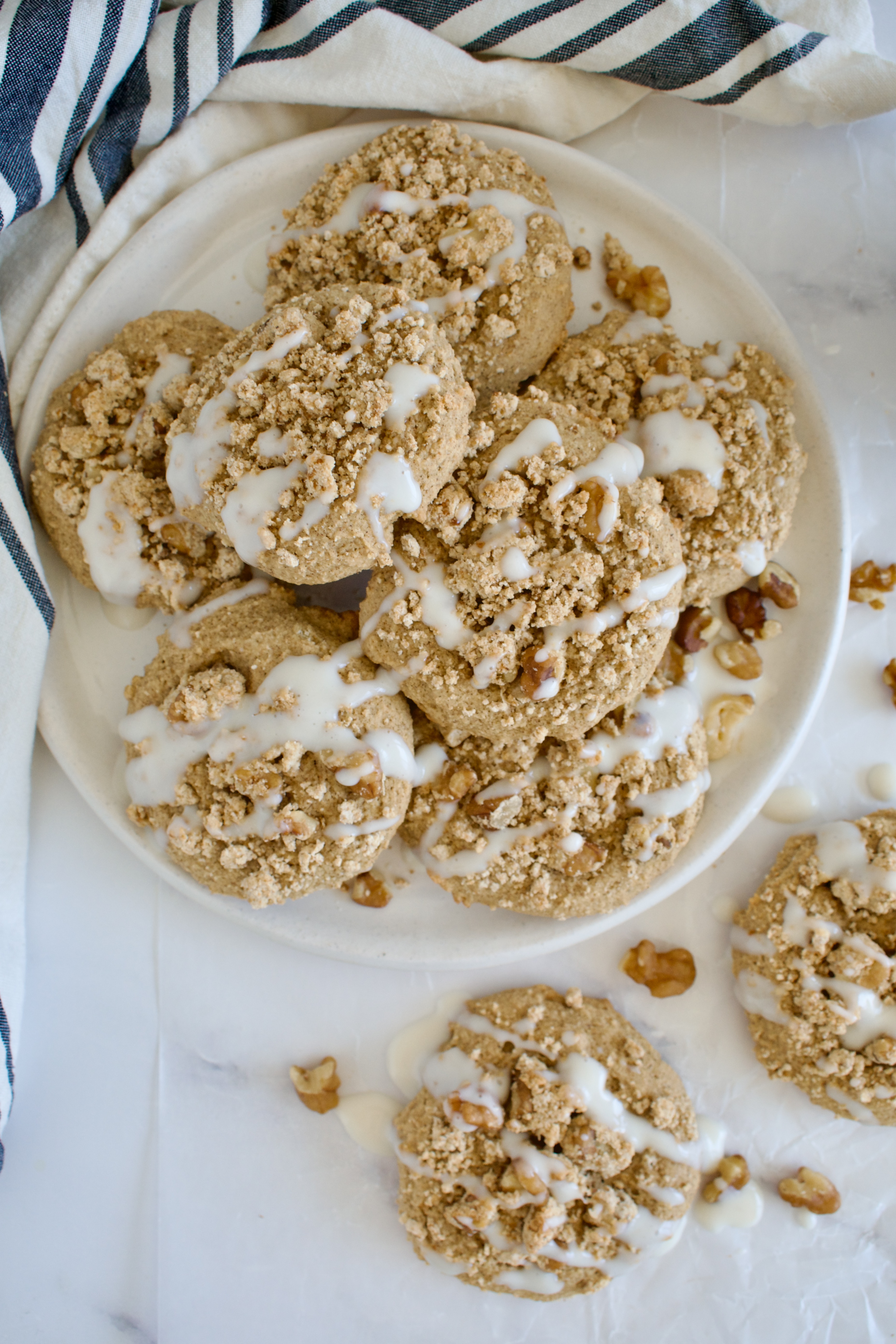 gluten free and dairy free coffee cake cookies