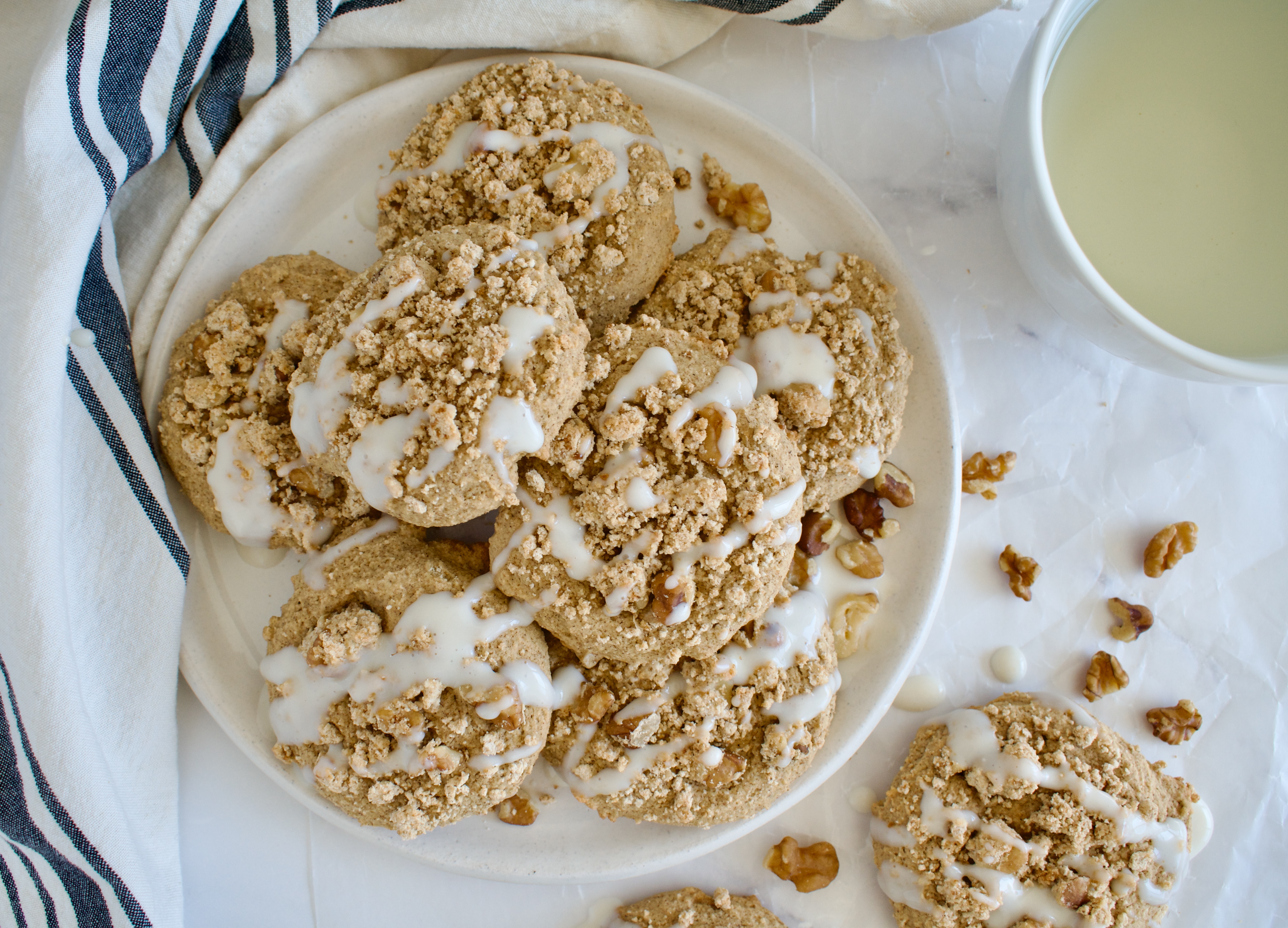 gluten free and dairy free coffee cake cookies