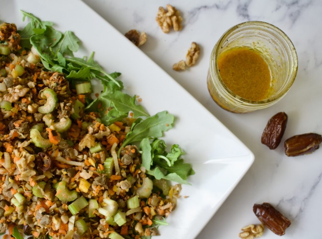 gluten free and vegan lentil salad