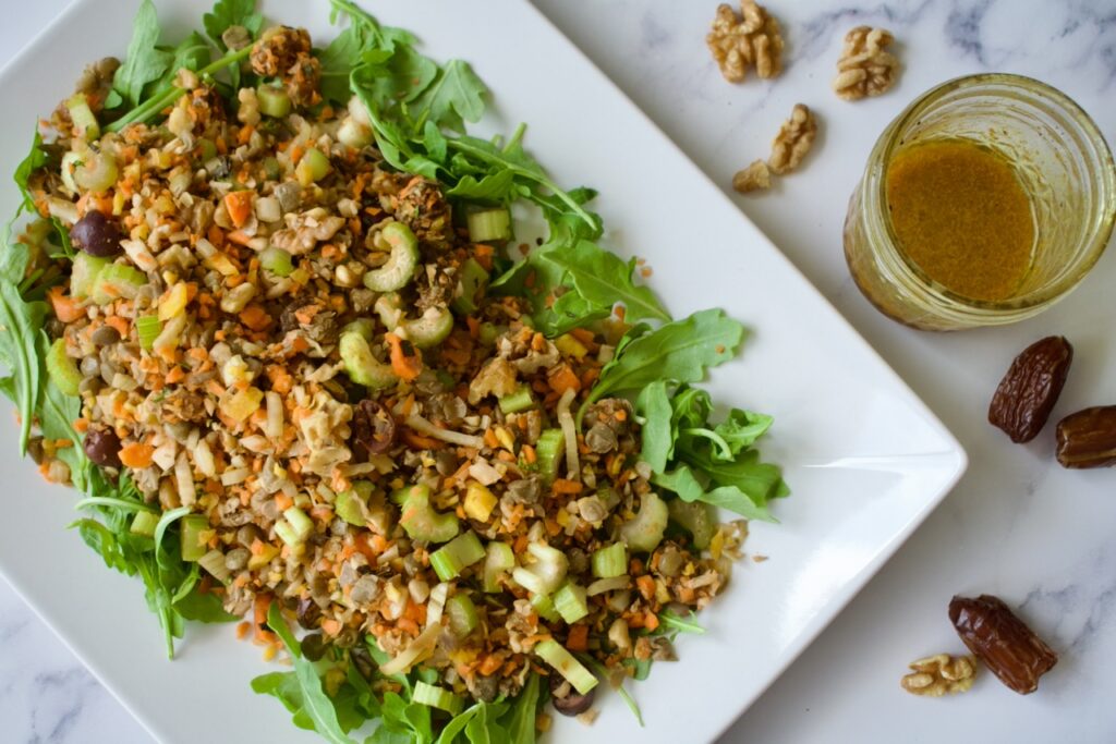 gluten free and vegan lentil salad