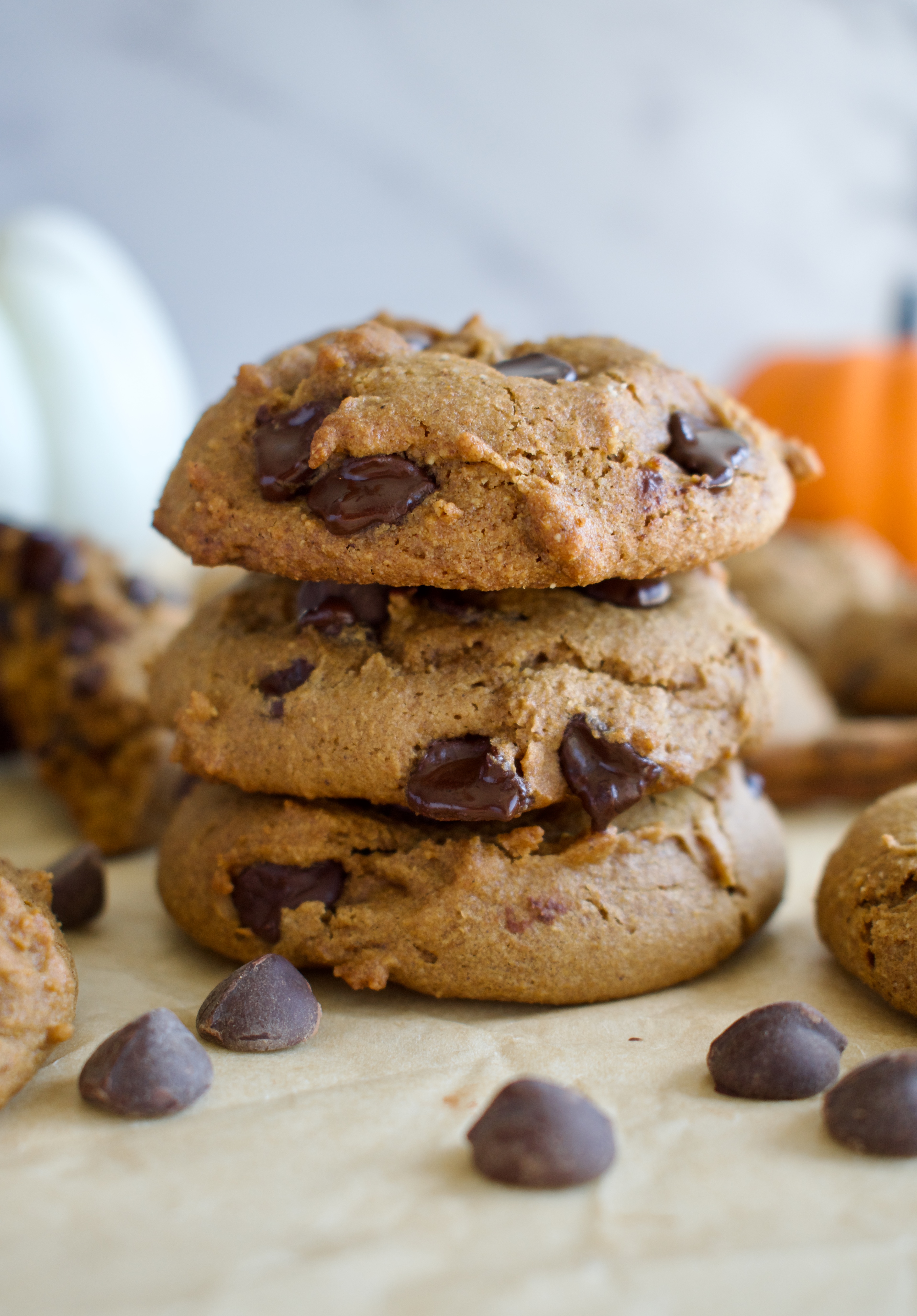 gluten free chocolate chip pumpkin cookies