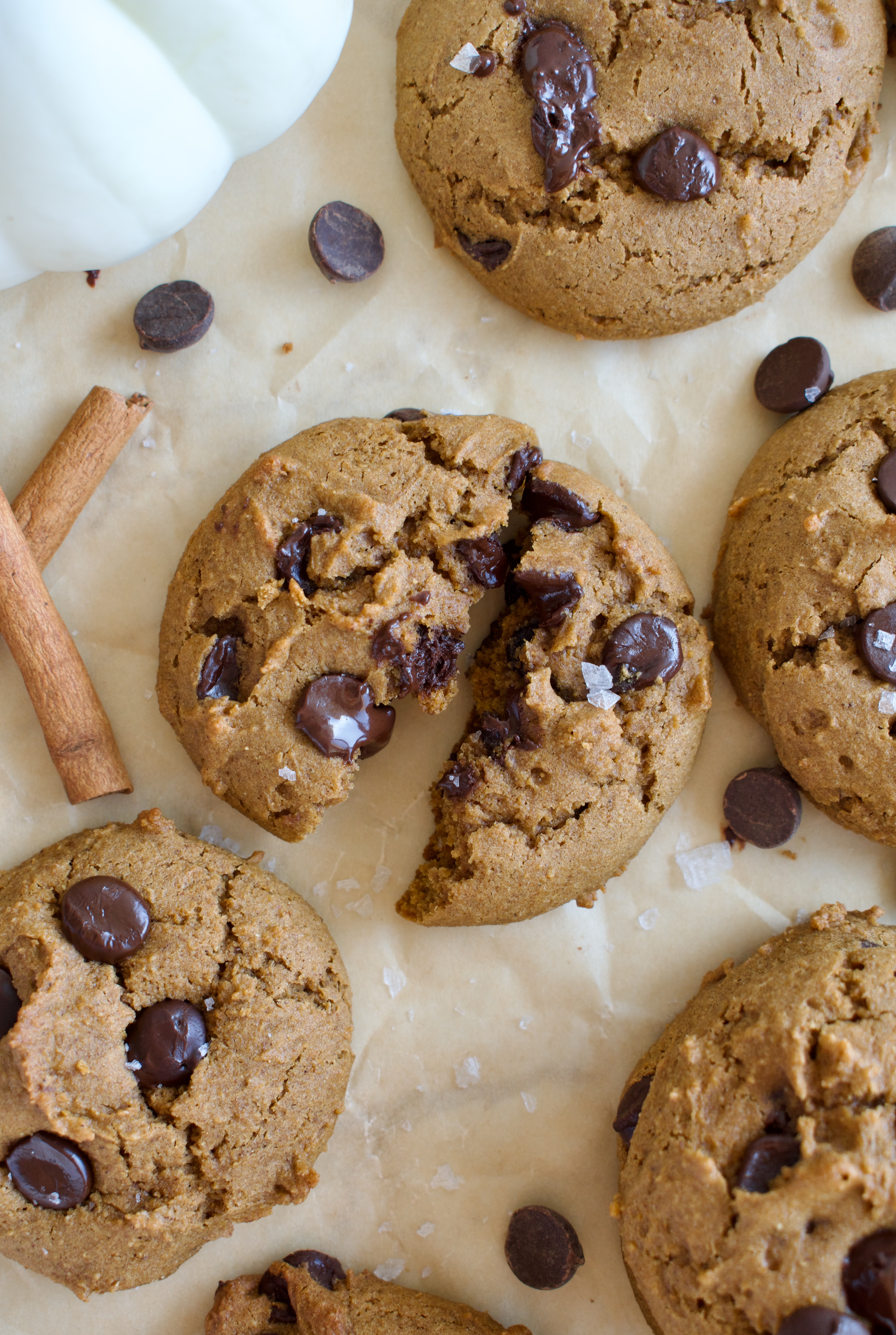 gluten free and dairy free chocolate chip pumpkin cookies