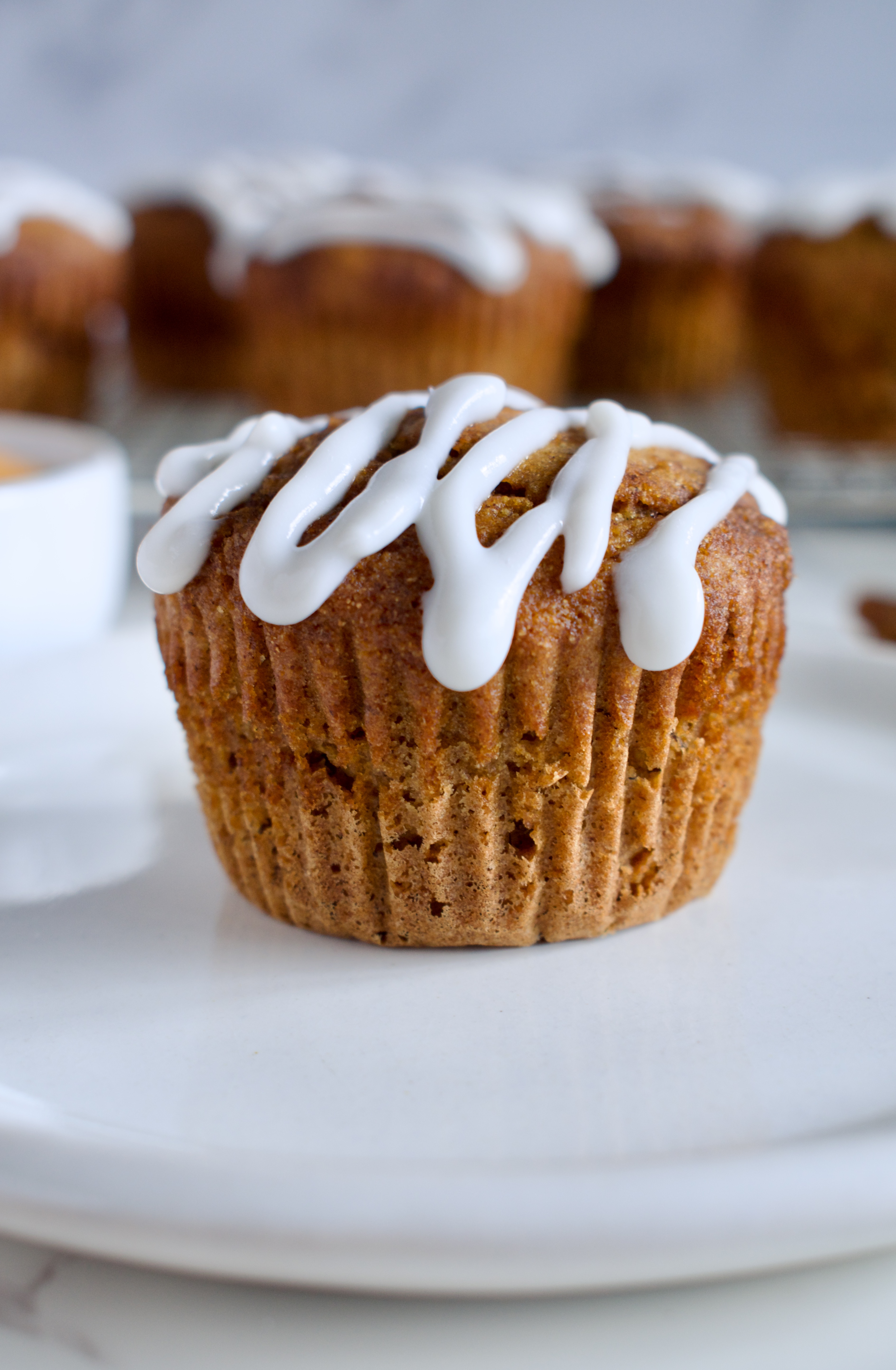 gluten free and grain free paleo cinnamon roll muffin