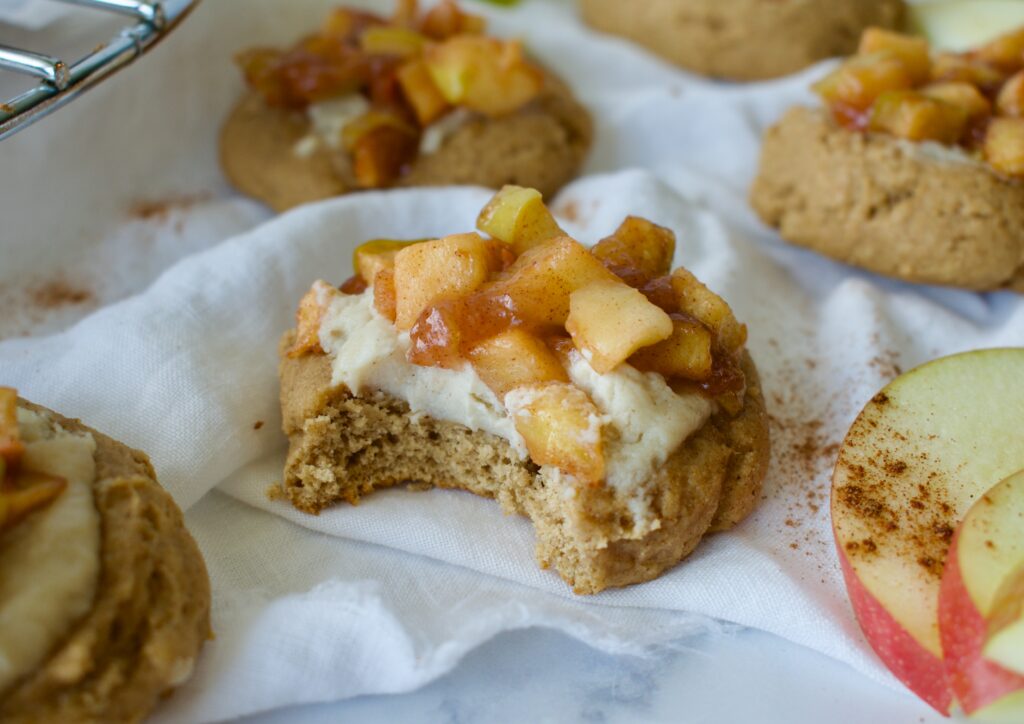 gluten free and dairy free apple pie cheesecake cookies