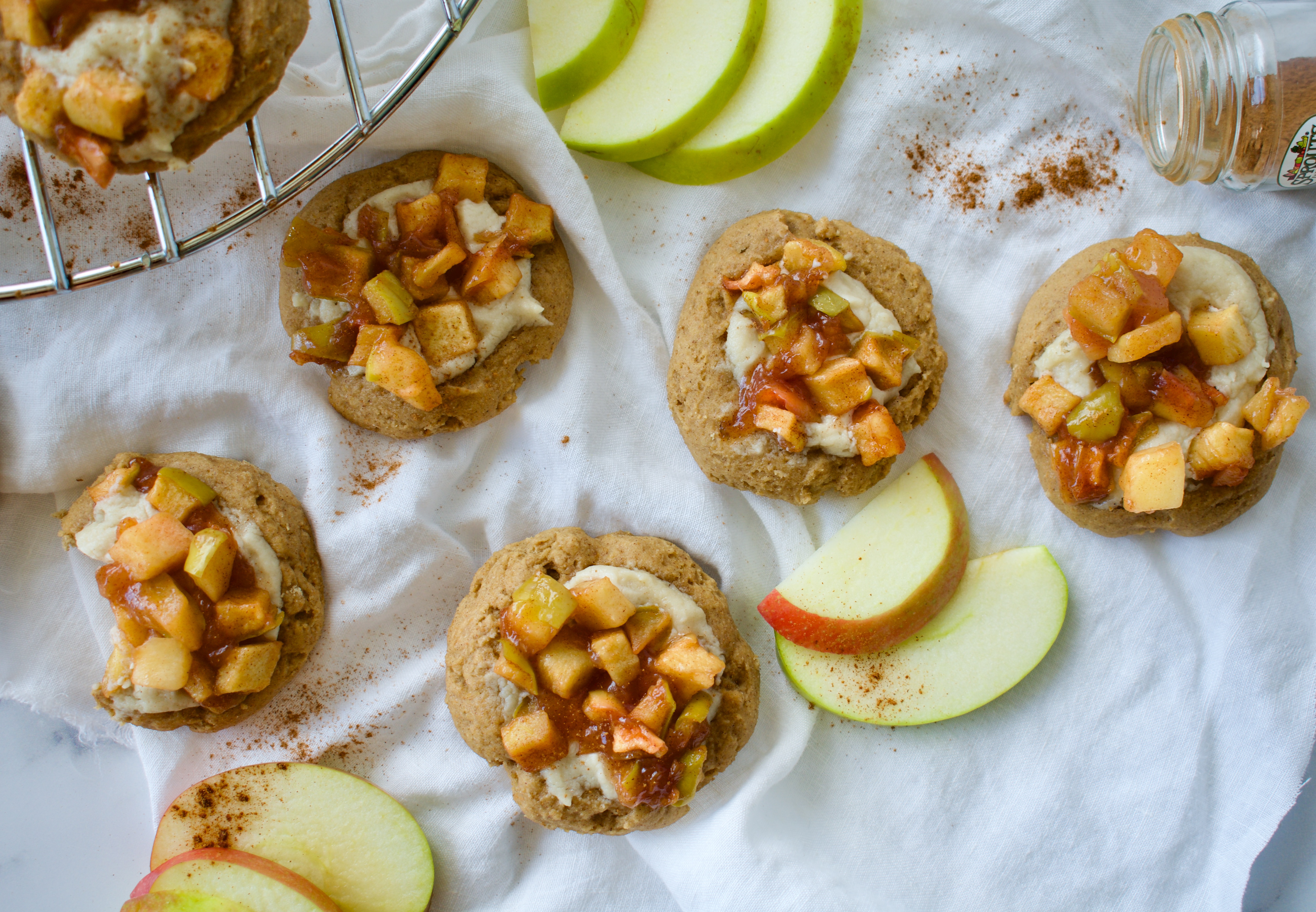 gluten free and dairy free apple pie cheesecake cookies