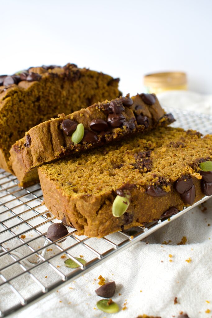 gluten free chocolate chip pumpkin bread