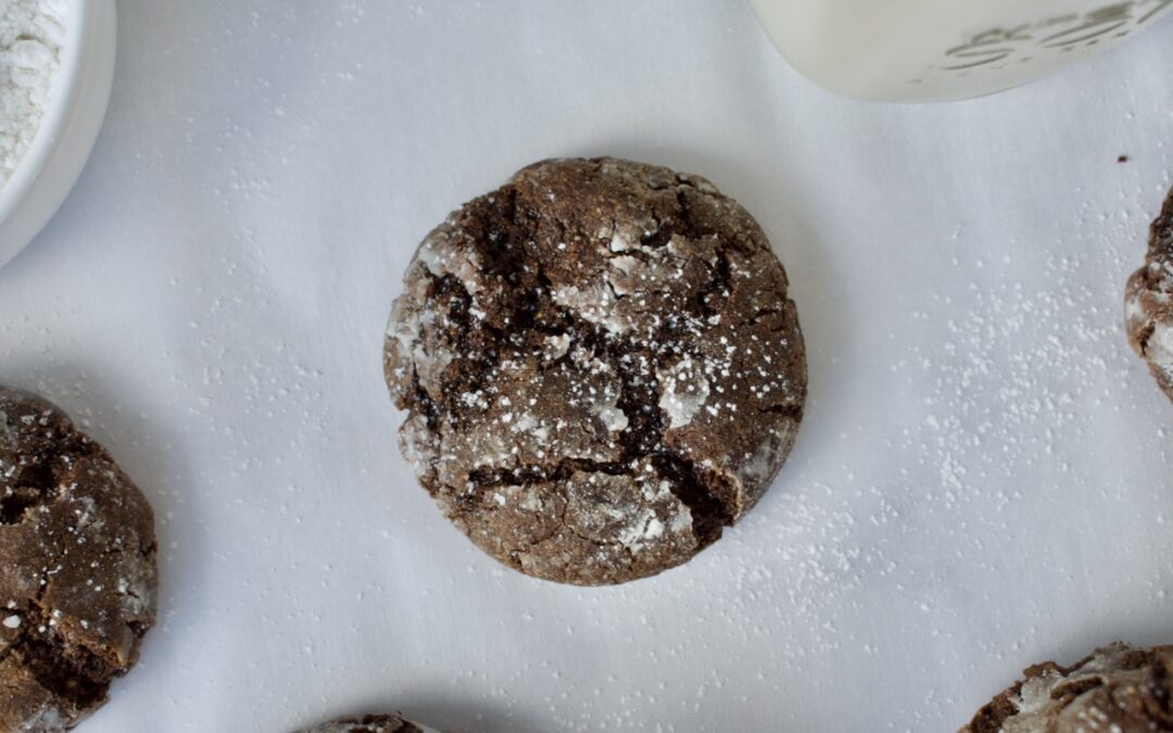 paleo and dairy free chocolate crinkle cookies