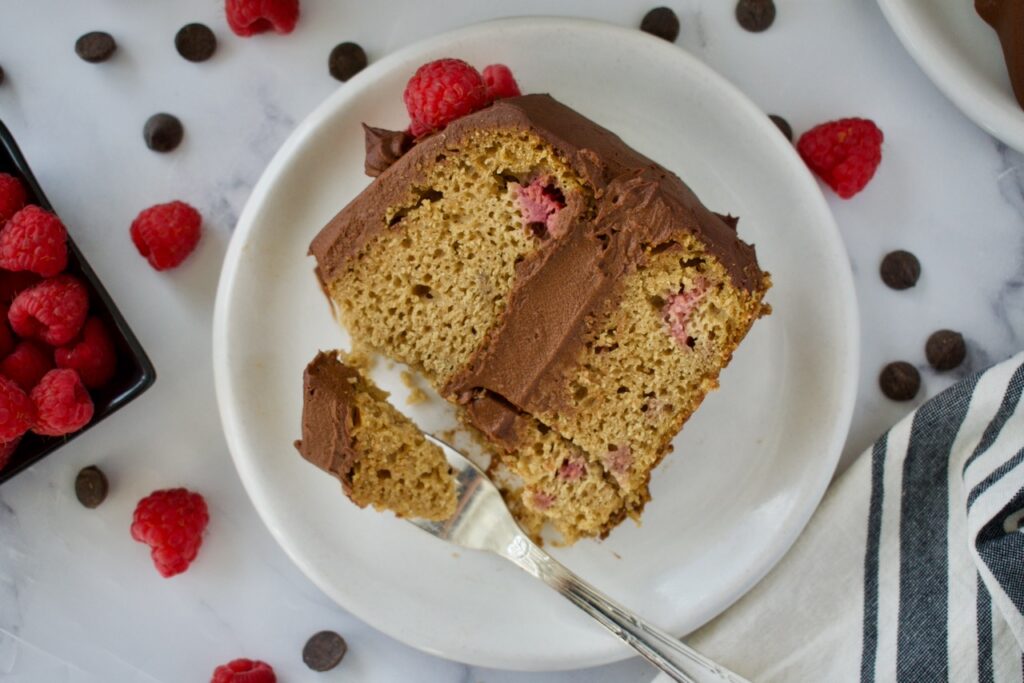 gluten free cake with chocolate frosting