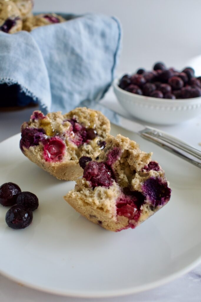 gluten free blueberry oat muffins