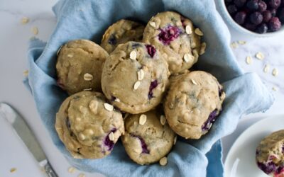Gluten Free Breakfast Blueberry Oat Muffins