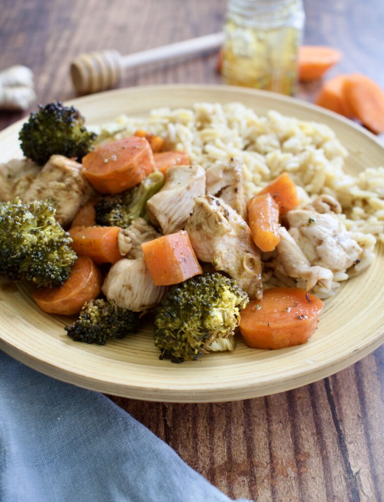 honey balsamic chicken and vegetables