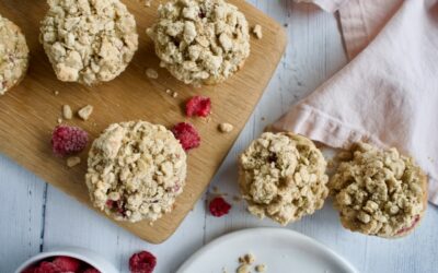 Gluten Free Raspberry Crumble Muffins (Paleo Option)