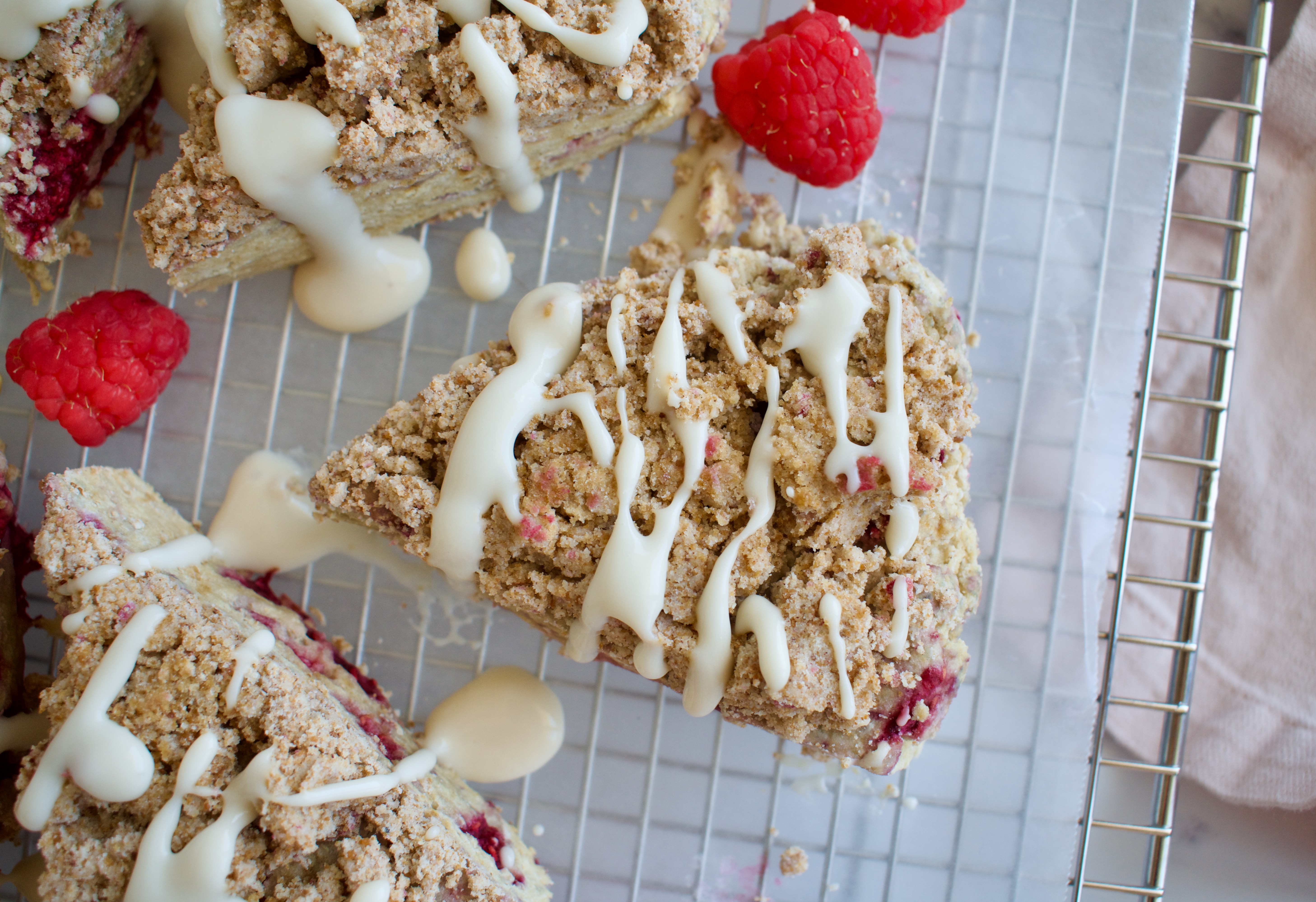 gluten free raspberry and cream scones