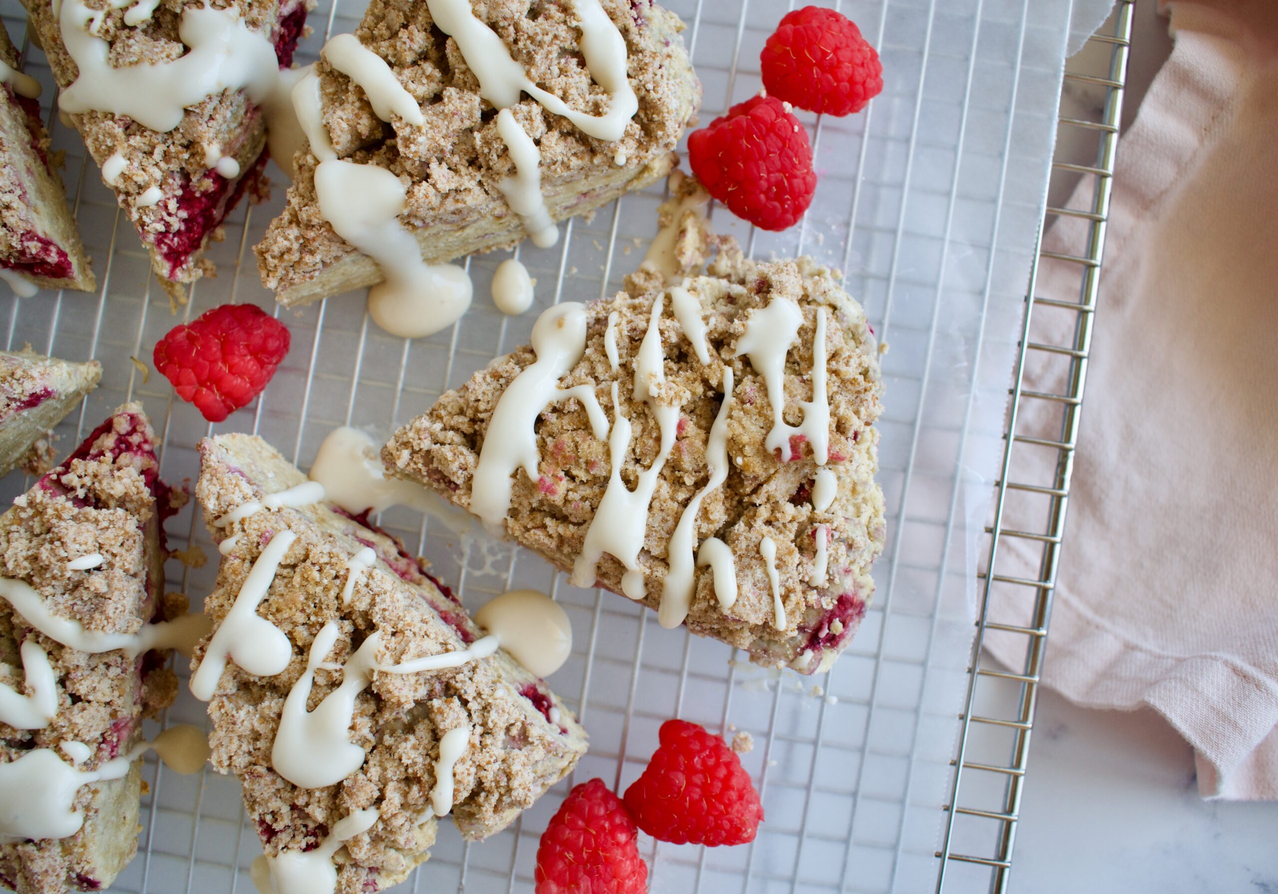 gluten free healthy raspberry and cream scones