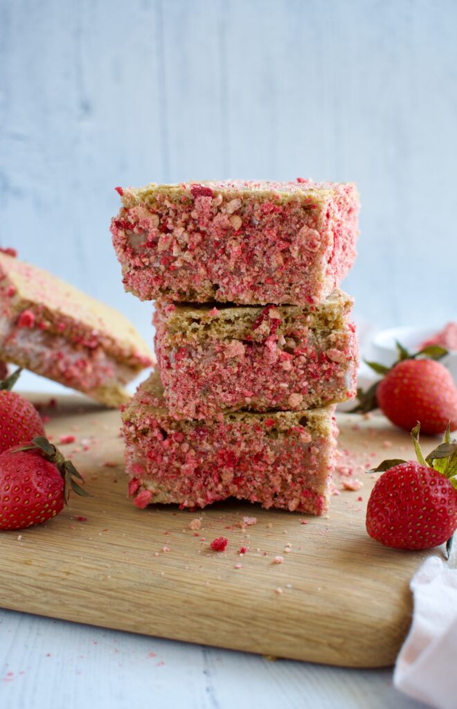 healthy strawberry shortcake ice cream sandwich