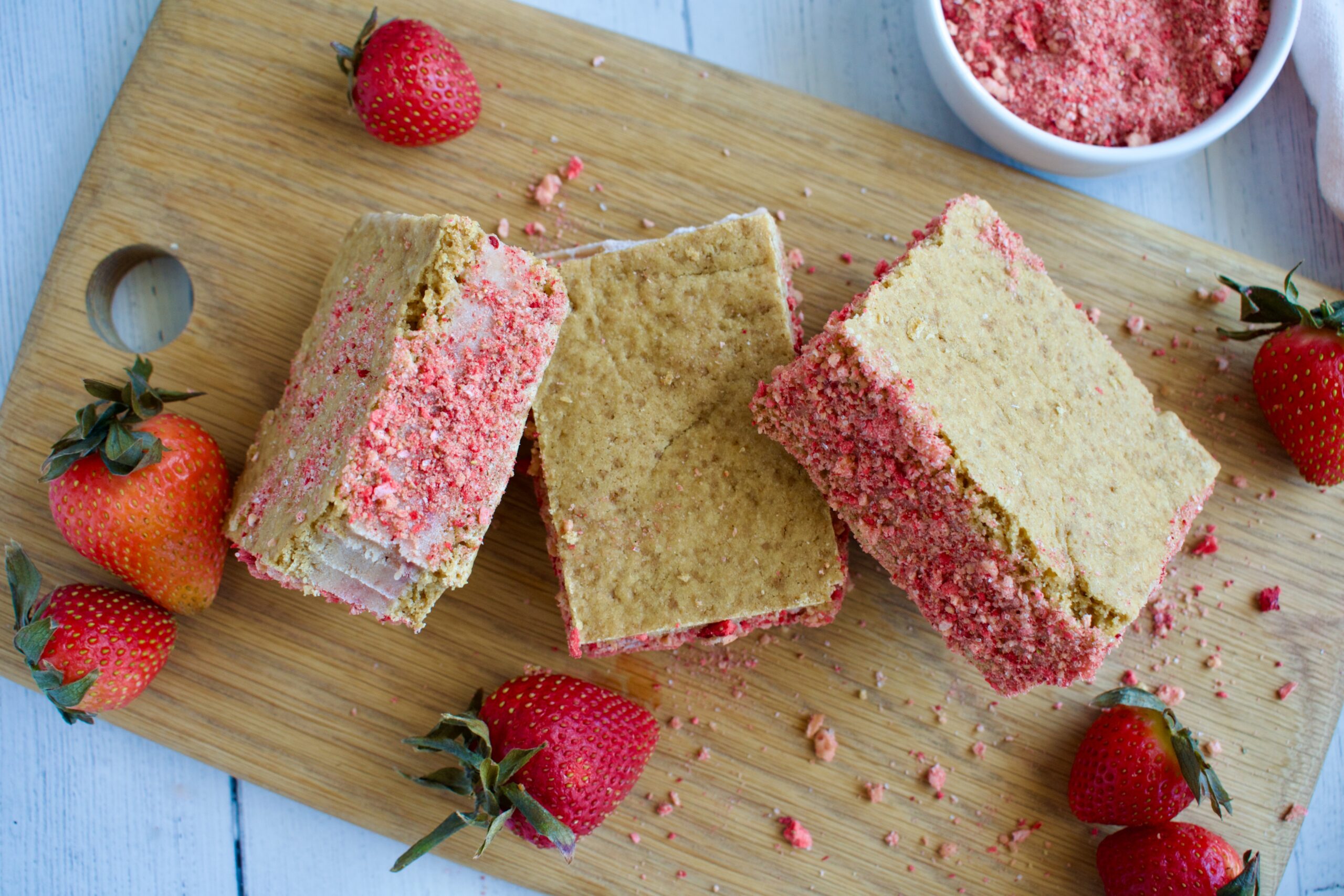 strawberry shortcake ice cream sandwiches