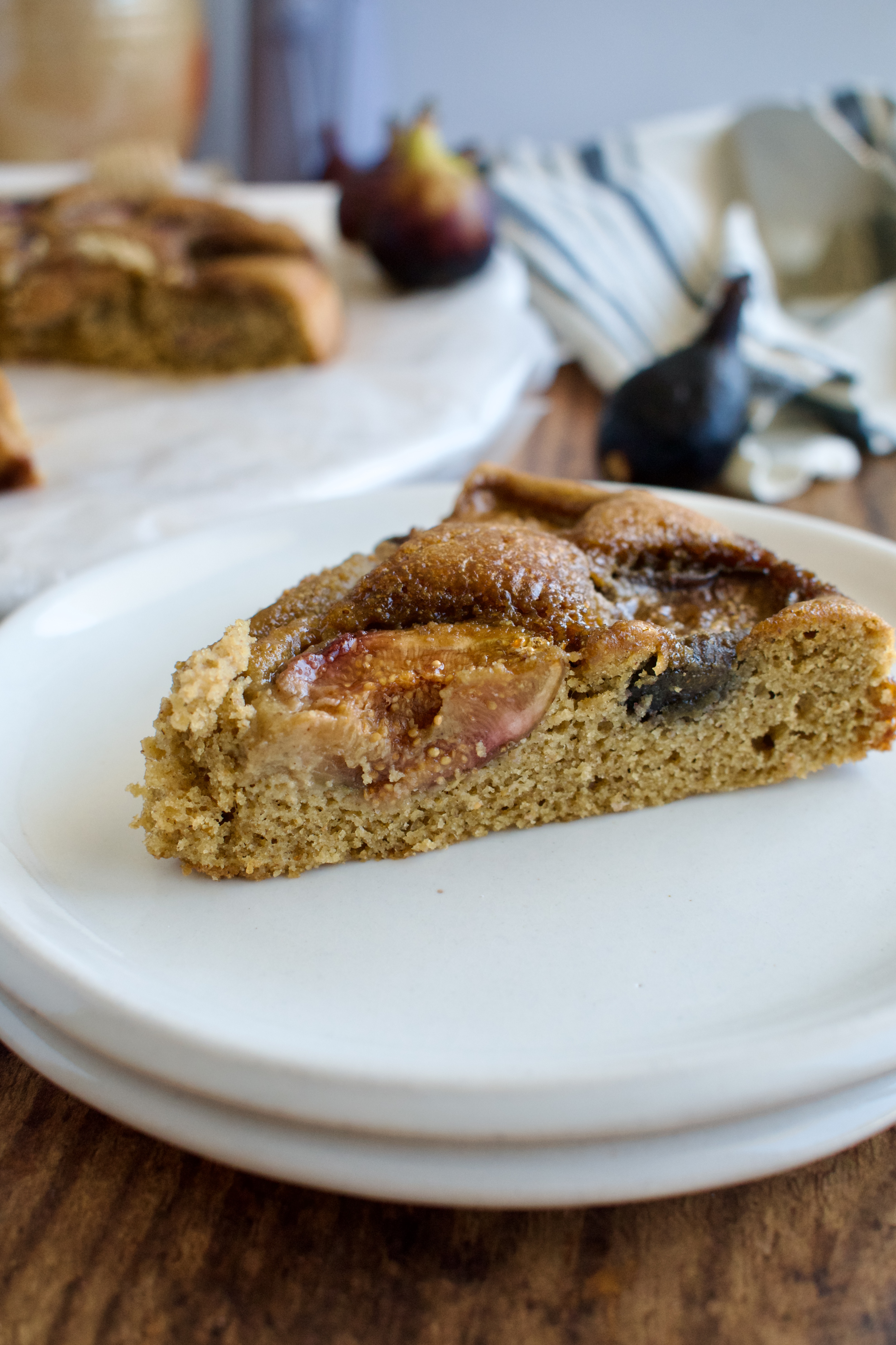 gluten free, dairy free, and nut free fig cake