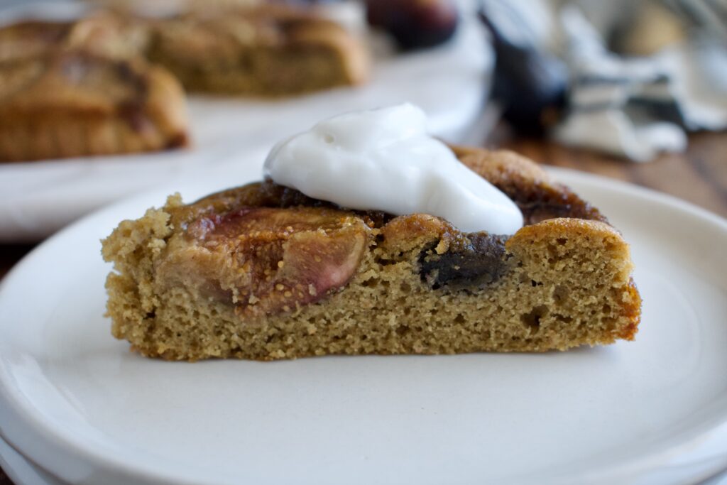 gluten free and dairy free summer fig cake