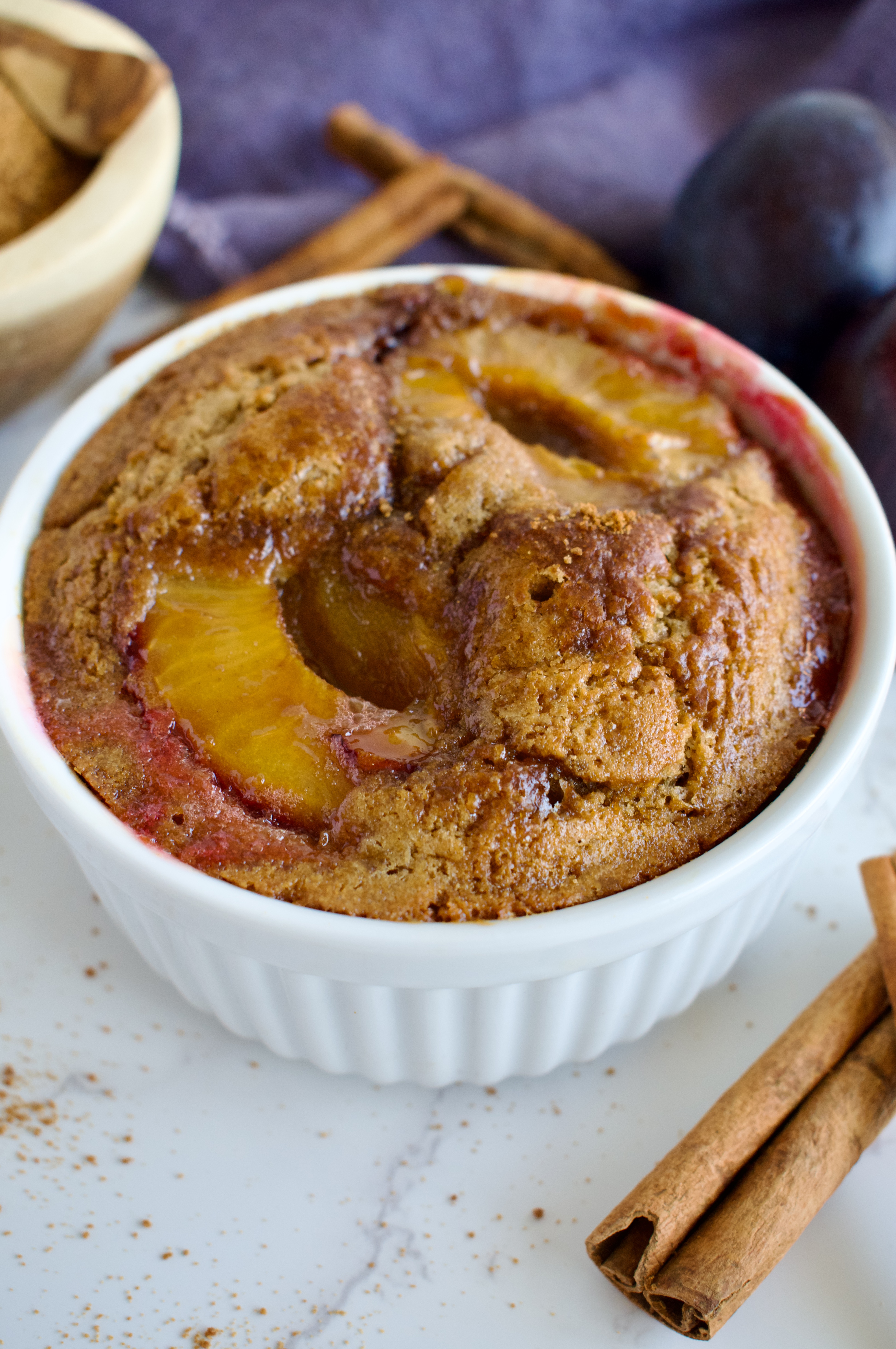 single serving gluten free plum cake