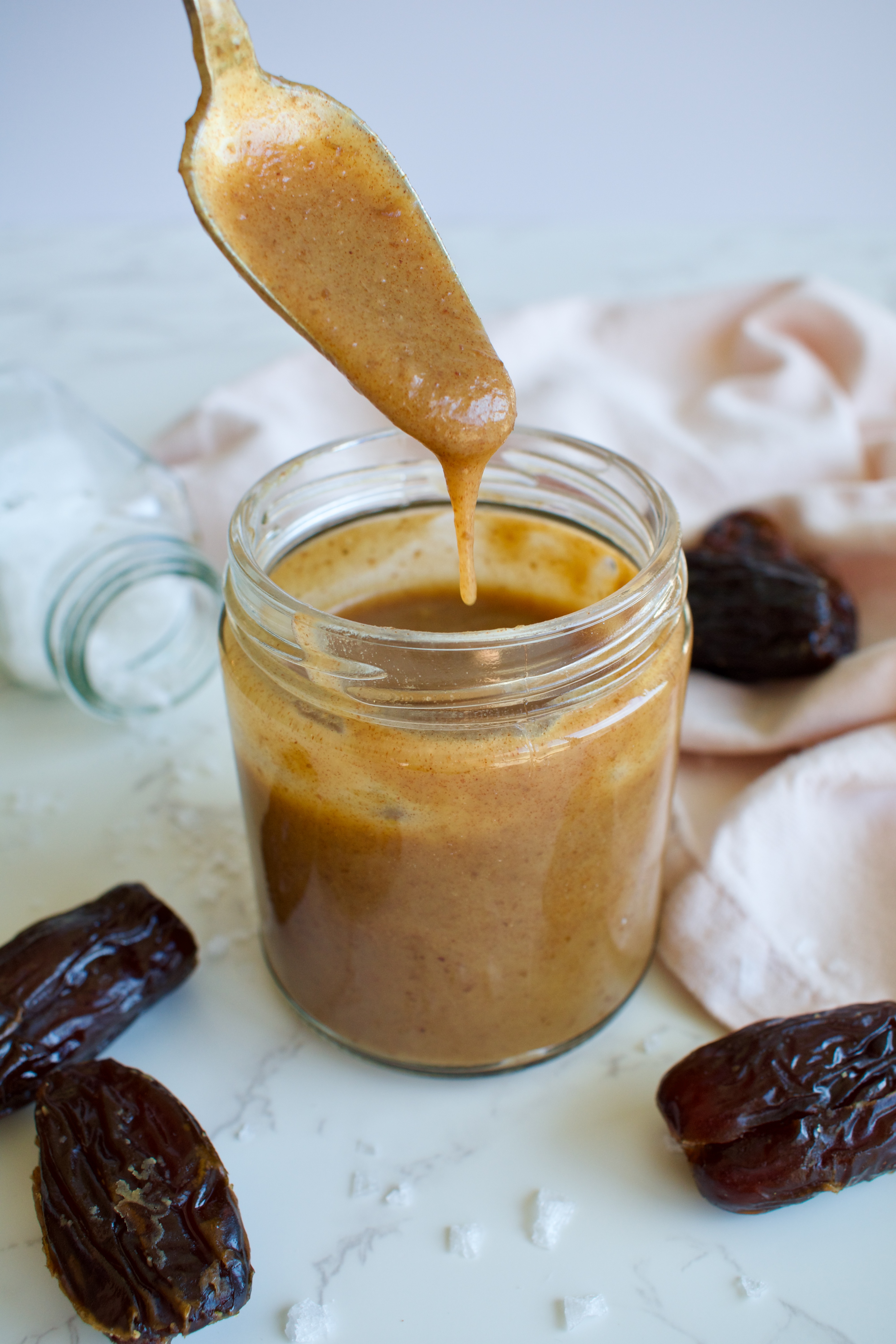 Healthy vegan caramel sauce