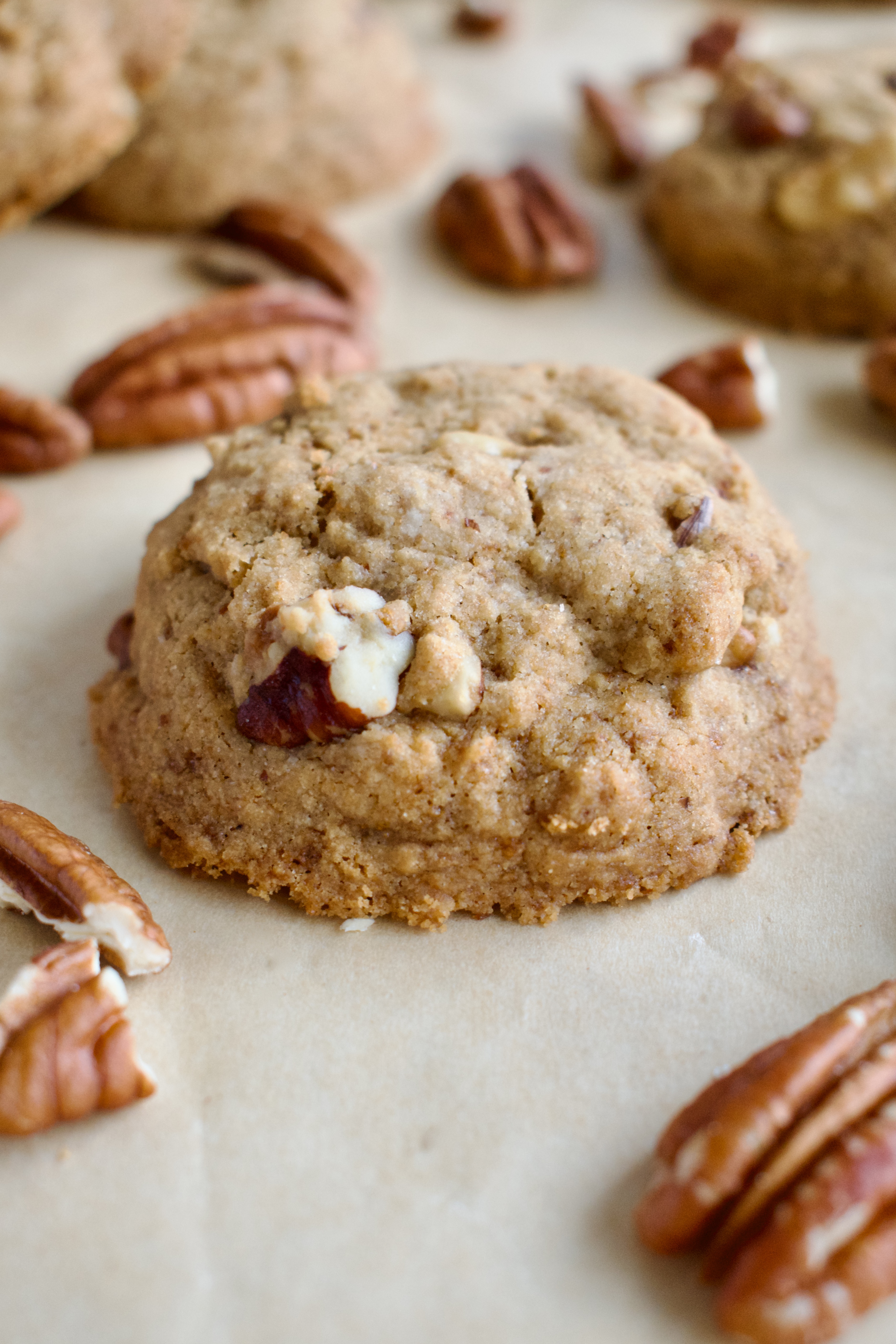 gluten free and dairy free healthy butter pecan cookies 