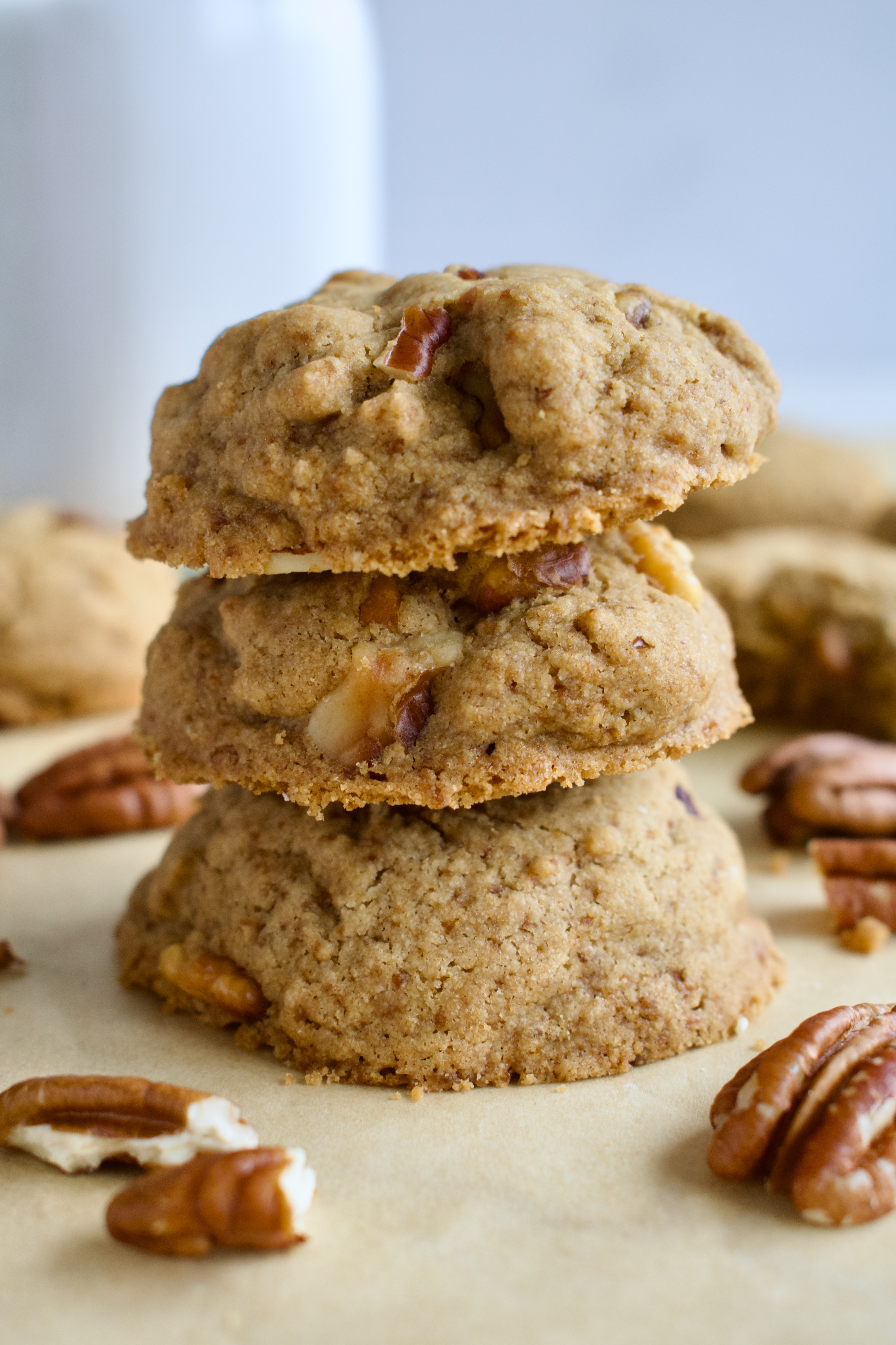 gluten free and dairy free healthy butter pecan cookies 