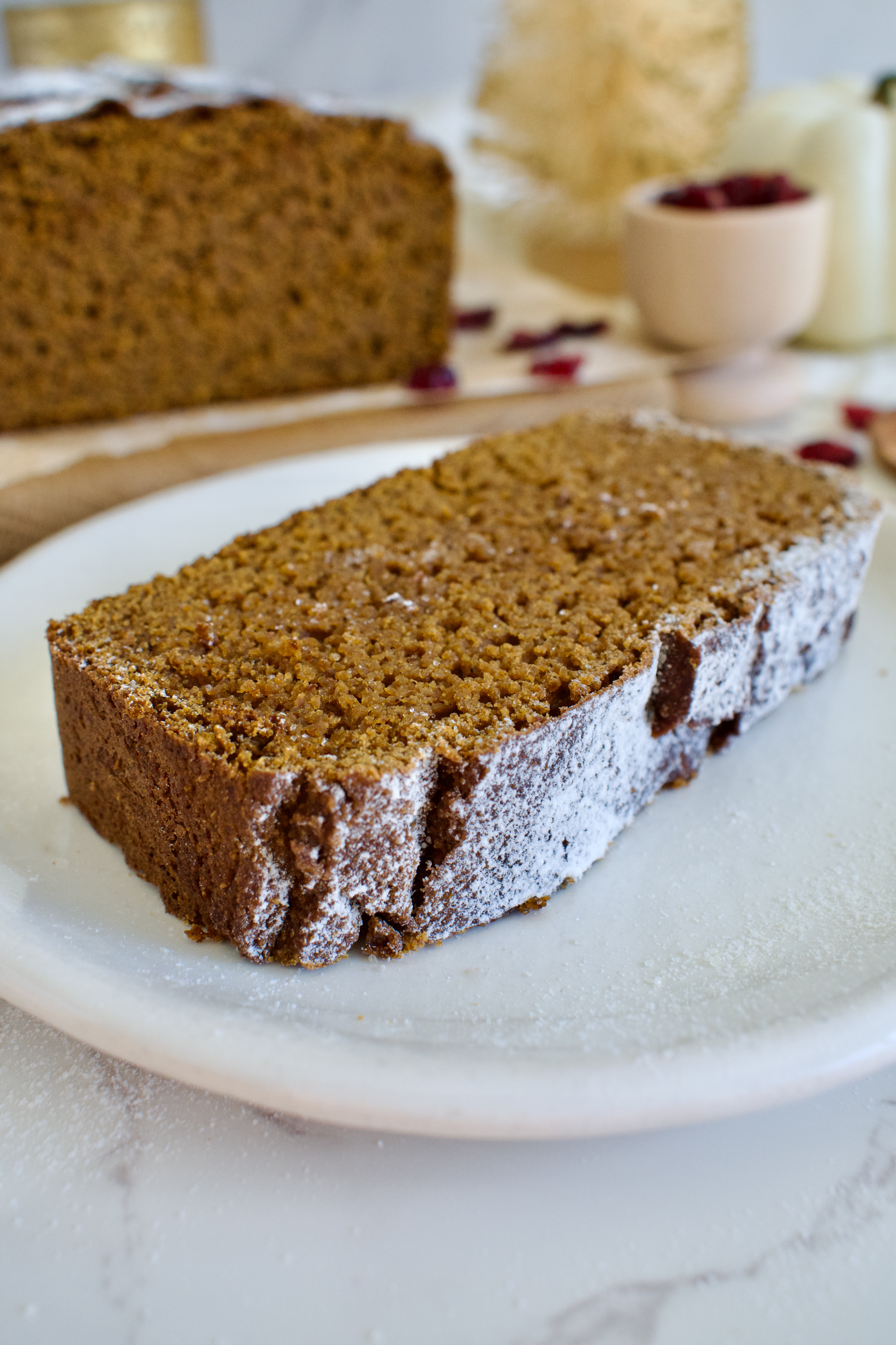 gluten free pumpkin gingerbread loaf 