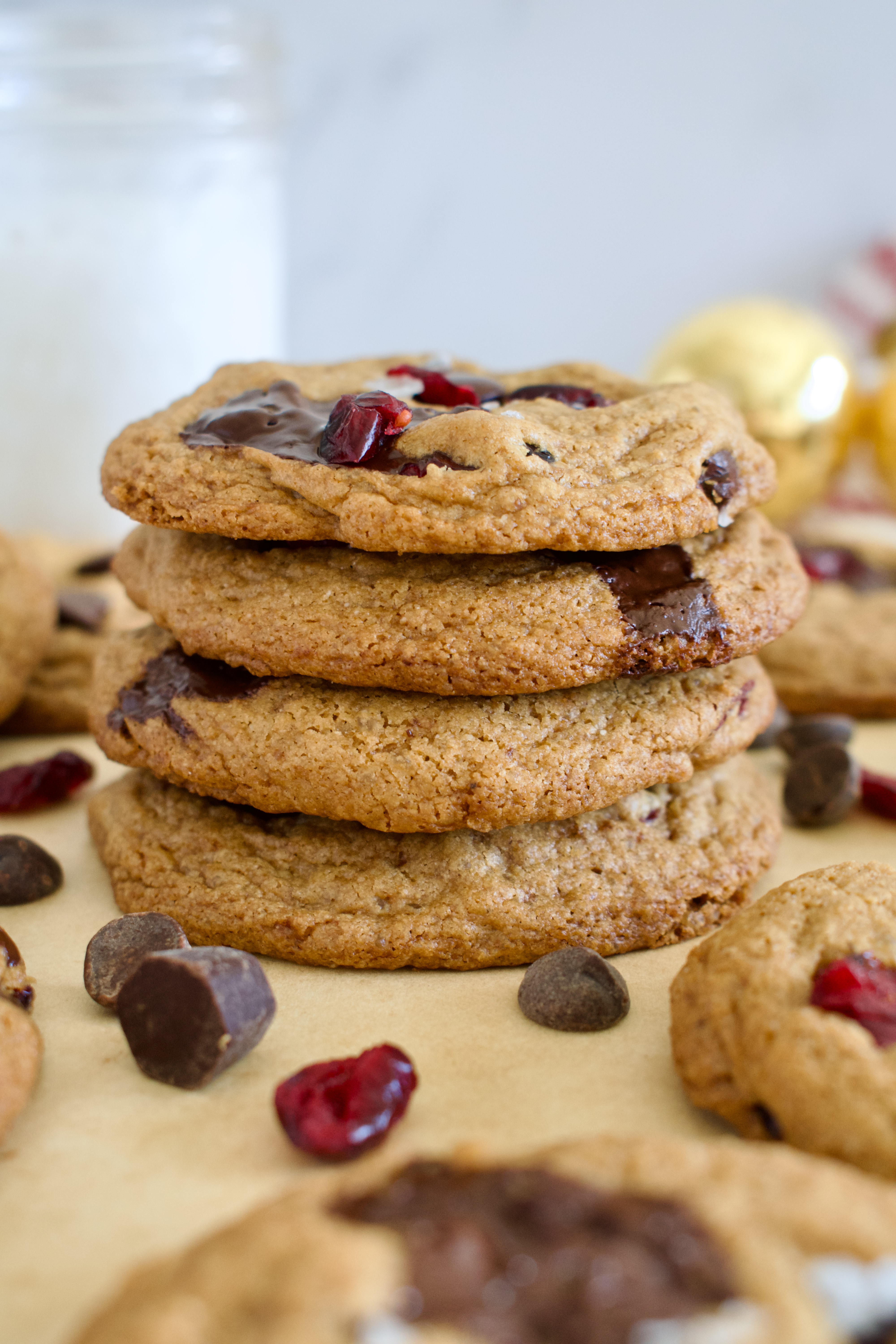 gluten free cranberry chocolate chip cookies