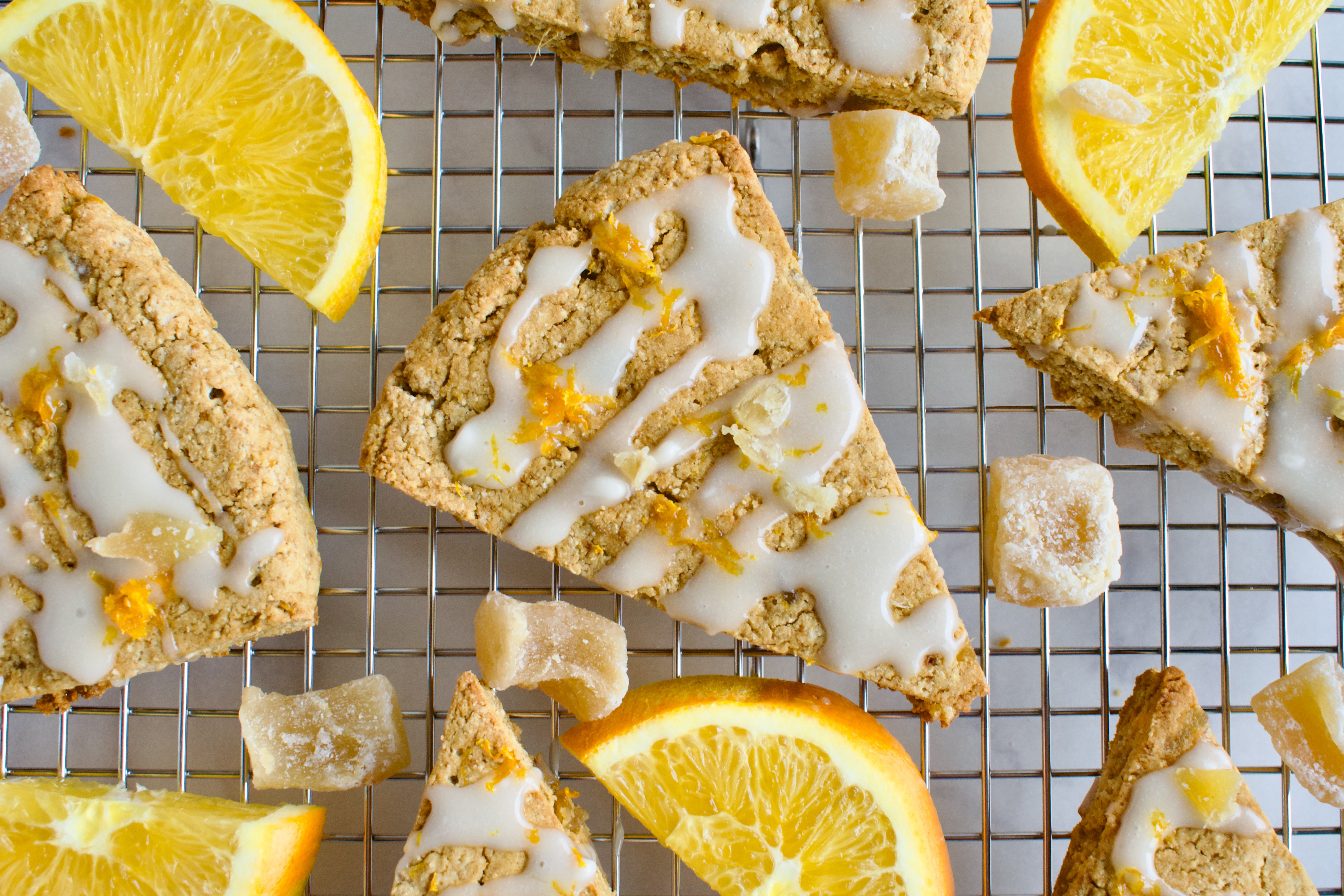 Orange Ginger Scones (Grain Free, Gluten Free, Dairy Free)