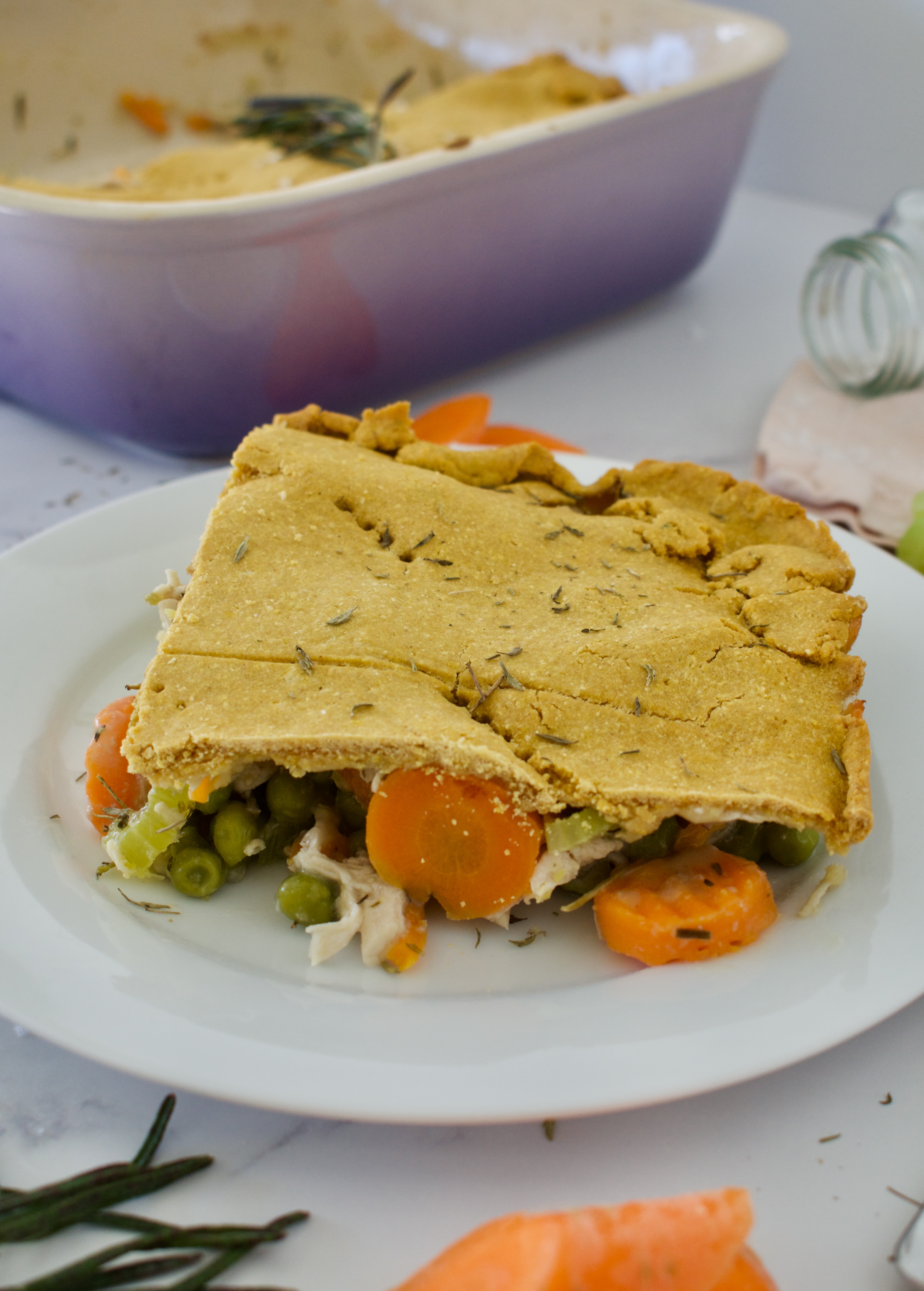 Paleo Chicken Pot Pie (AIP, Nightshade Free, lower FODMAP, Gluten Free, Vegan Option)