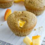 paleo peach muffins