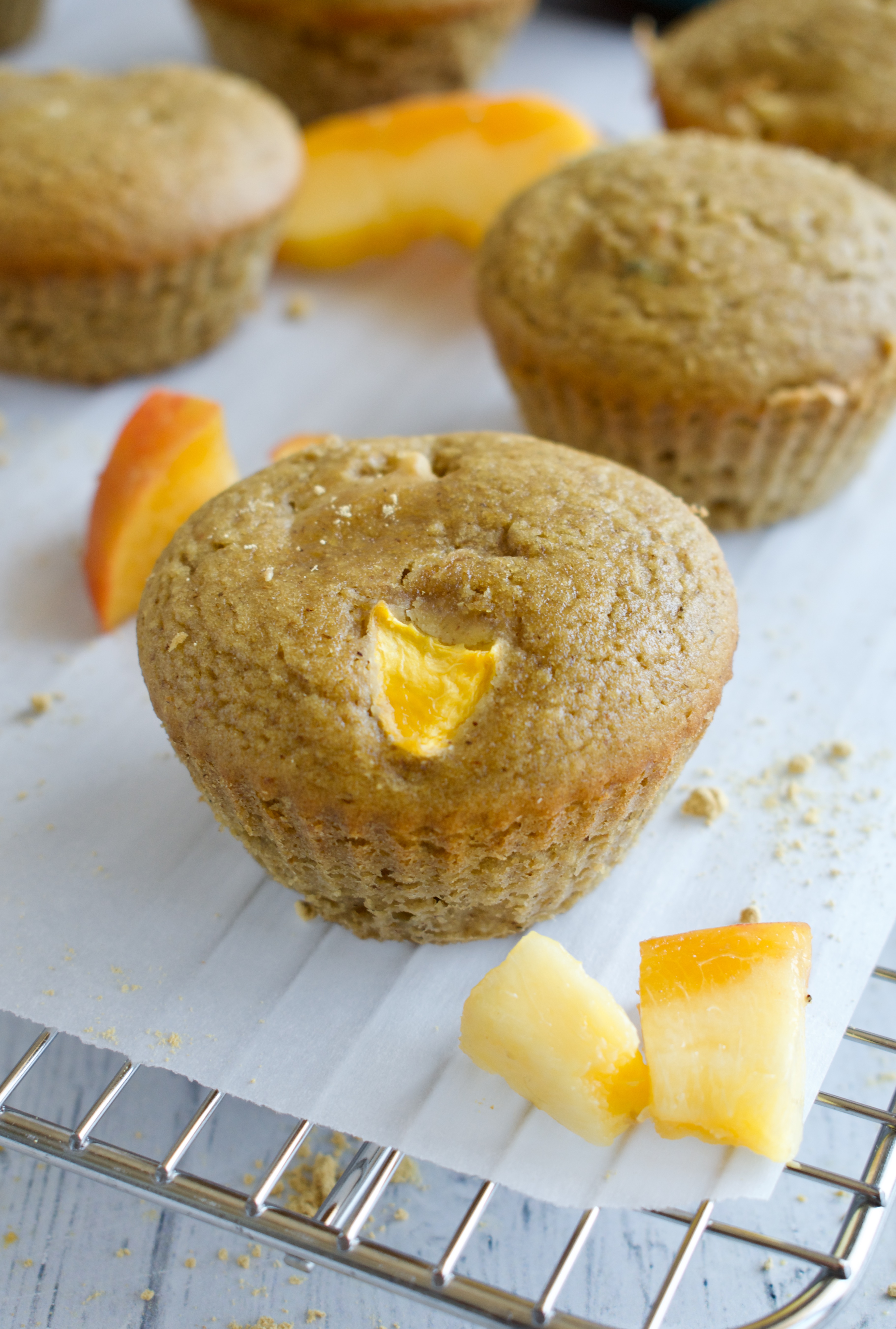 paleo peach muffins