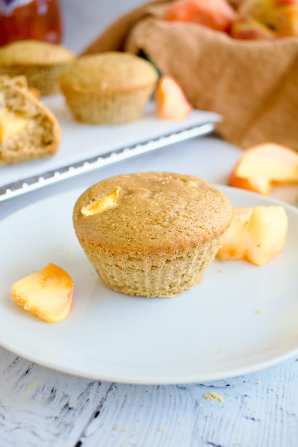 ginger peach muffins