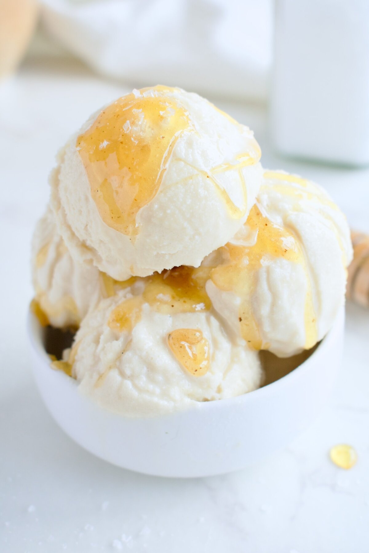 dairy free sea salt and honey ice cream