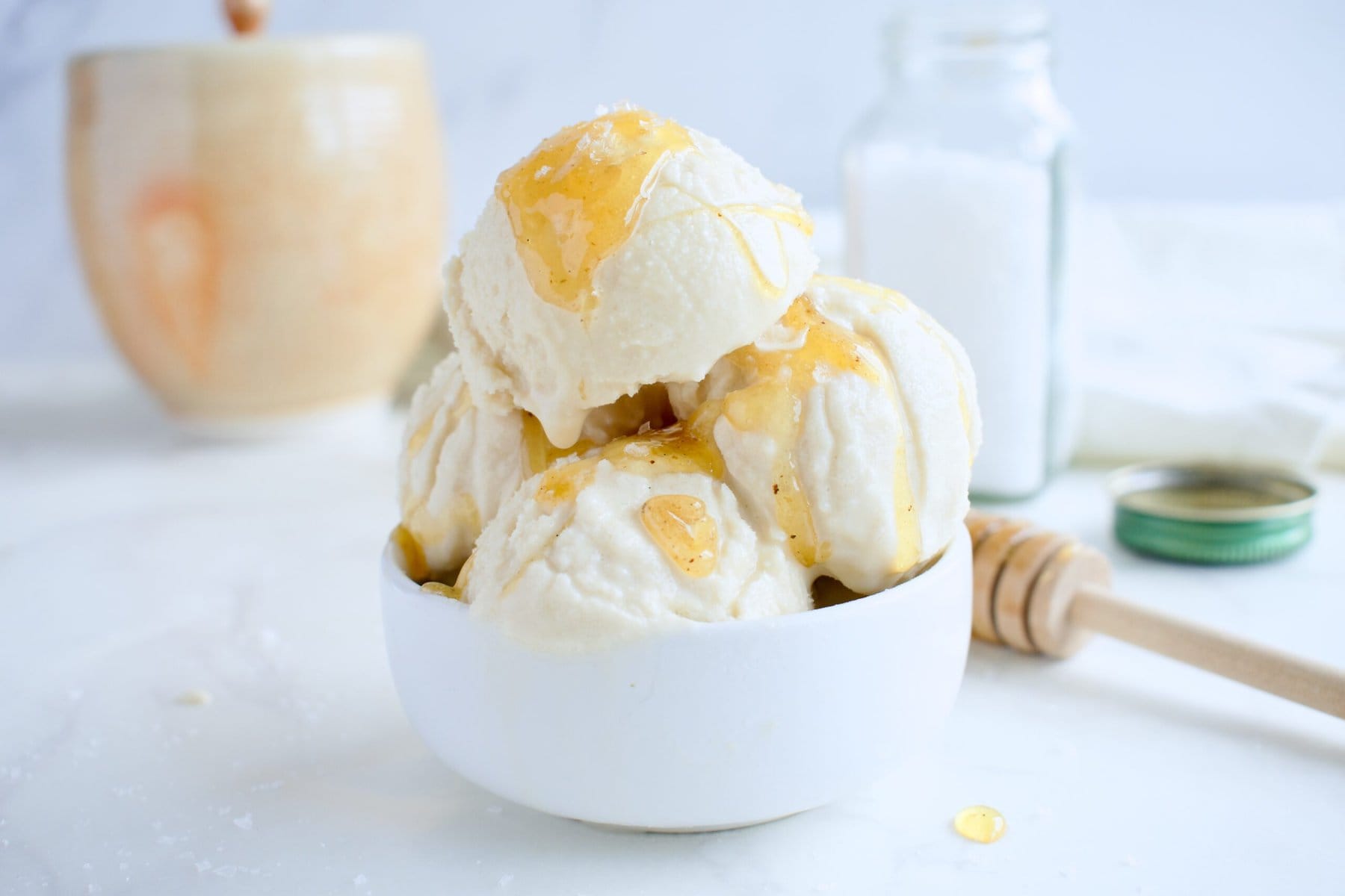 dairy free honey ice cream with sea salt
