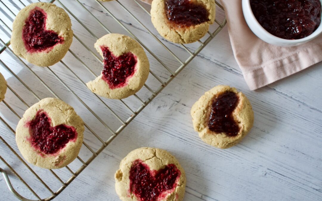 Gluten Free Thumbprint Cookies (Valentine’s Day Cookies)