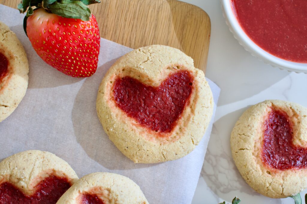 healthy paleo thumbprint cookies