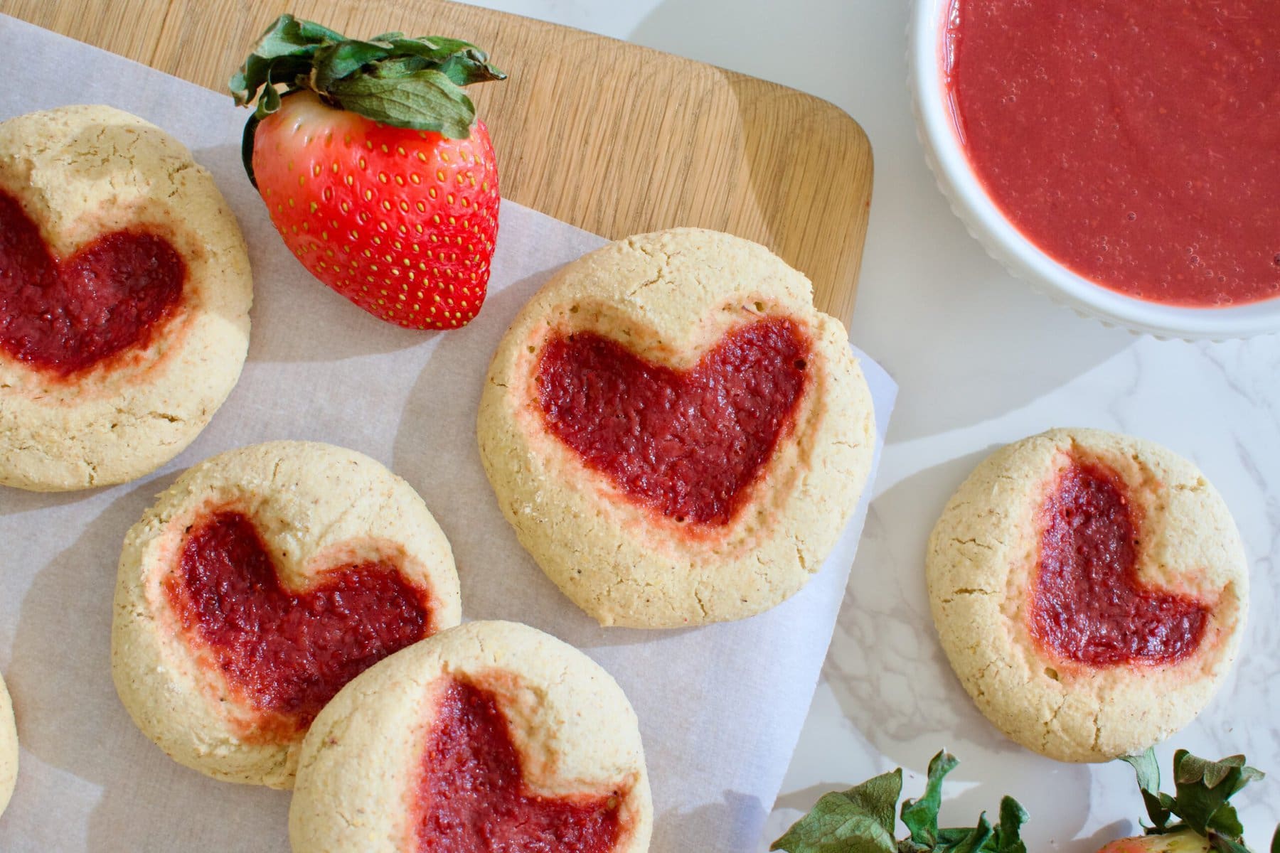 gluten free and dairy free thumbprint cookies