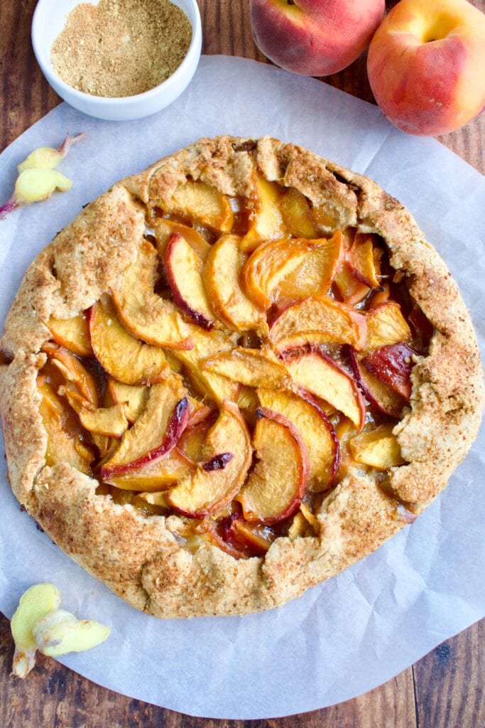gluten free ginger peach galette