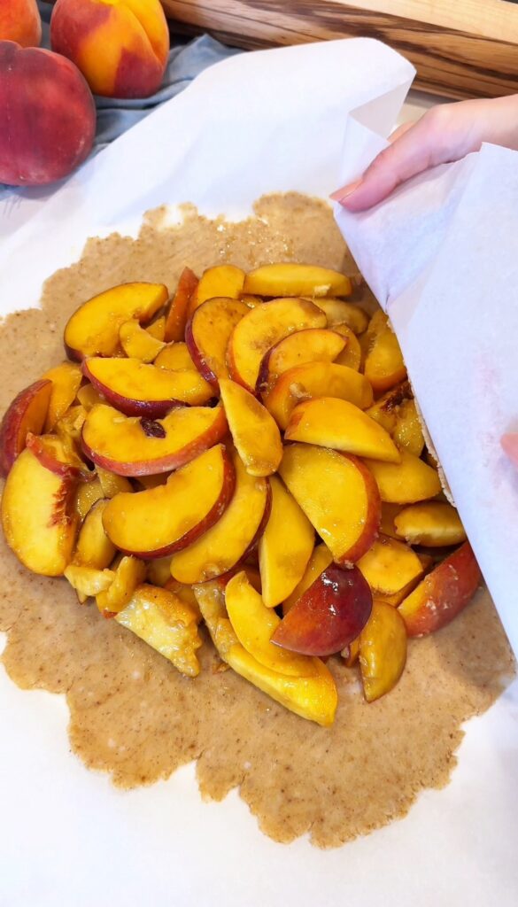 how to make a gluten free peach galette