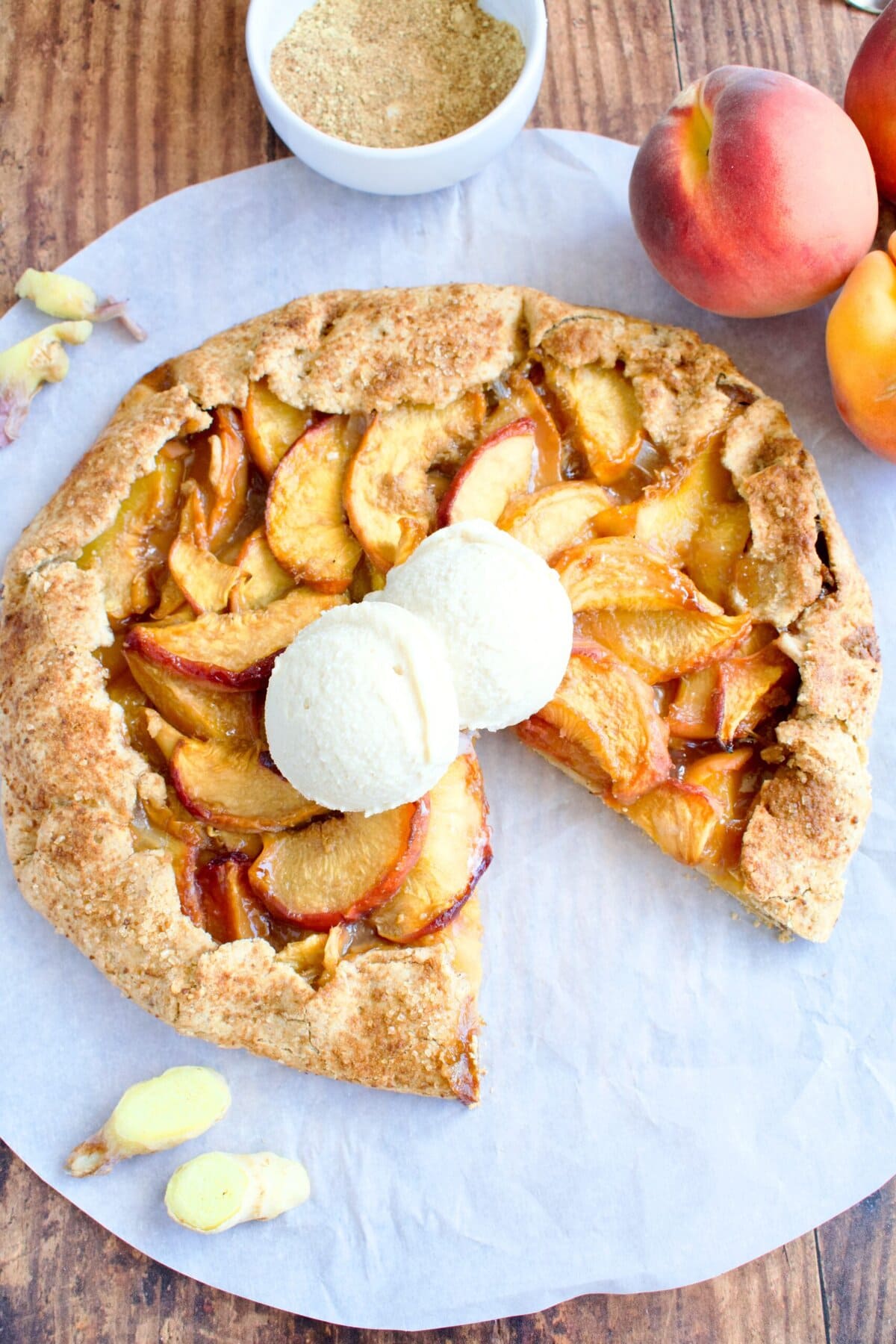 gluten free peach galette 
