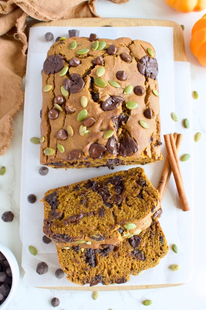 gluten free pumpkin chocolate chip bread
