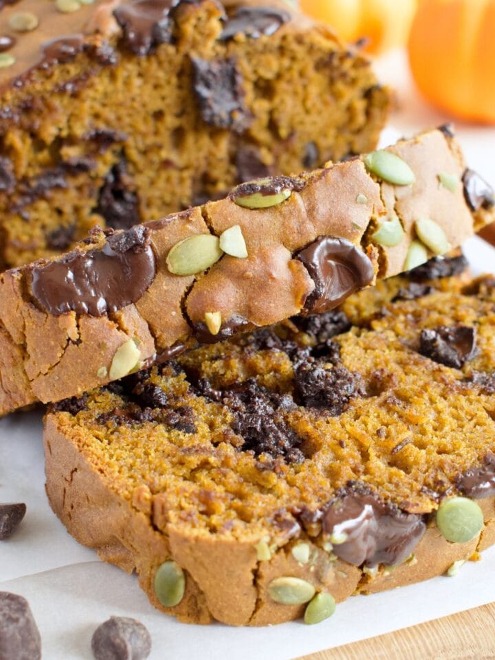 gluten free chocolate chip pumpkin bread