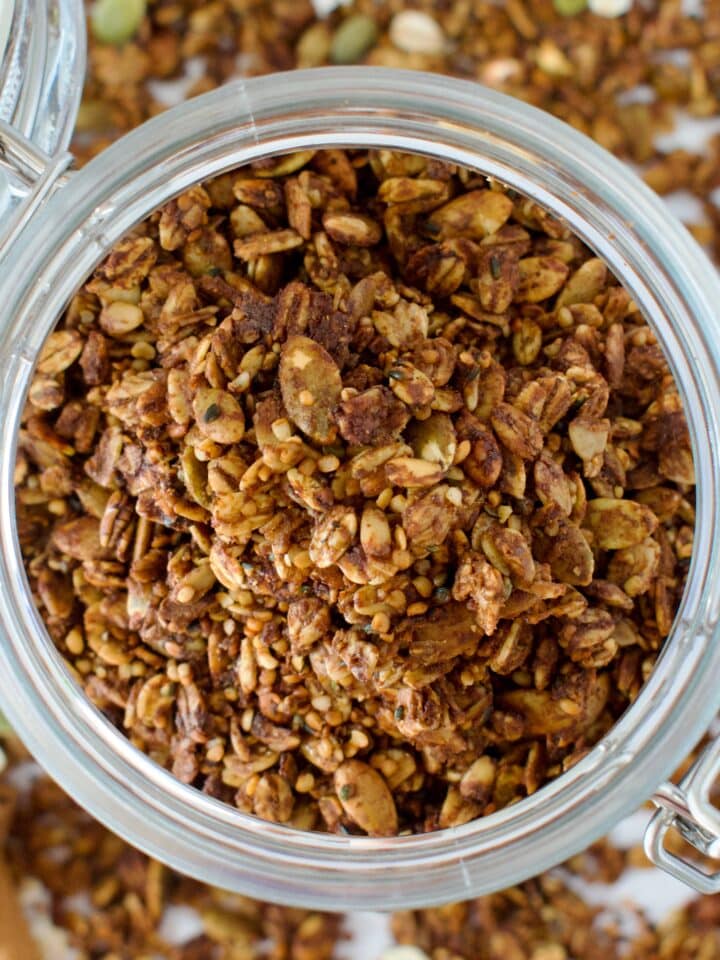 gluten free and vegan gingerbread granola