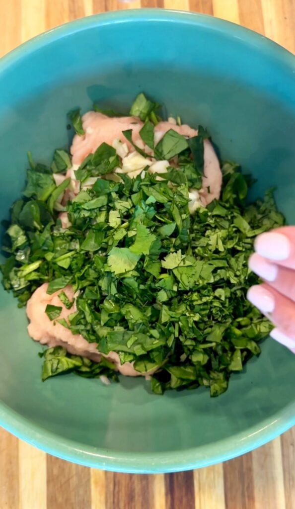 how to make spinach and feta chicken meatballs