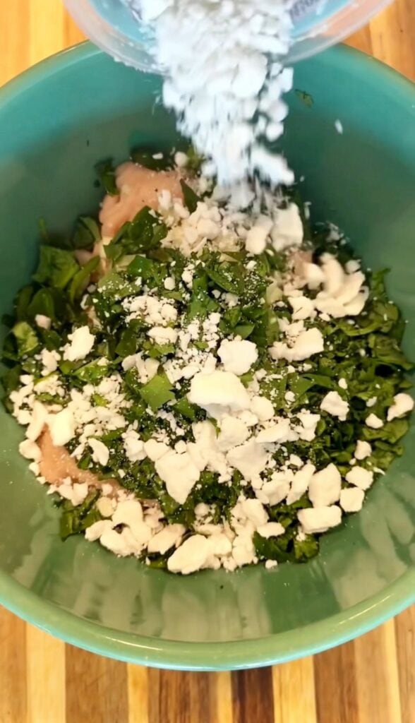 how to make dairy free spinach and feta chicken meatballs