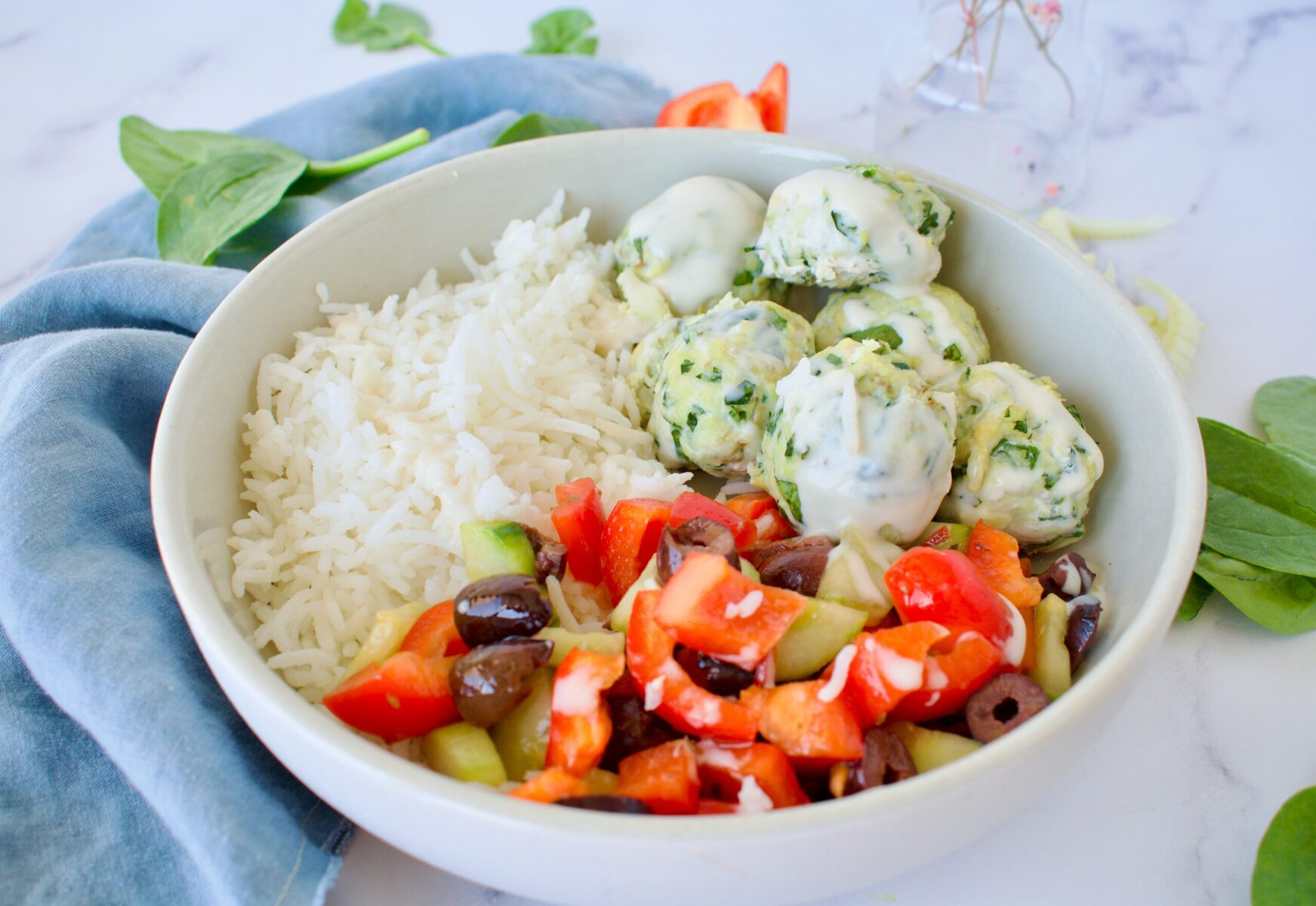 gluten free dairy free Greek chicken meatballs