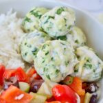 Dairy free spinach and feta chicken meatballs