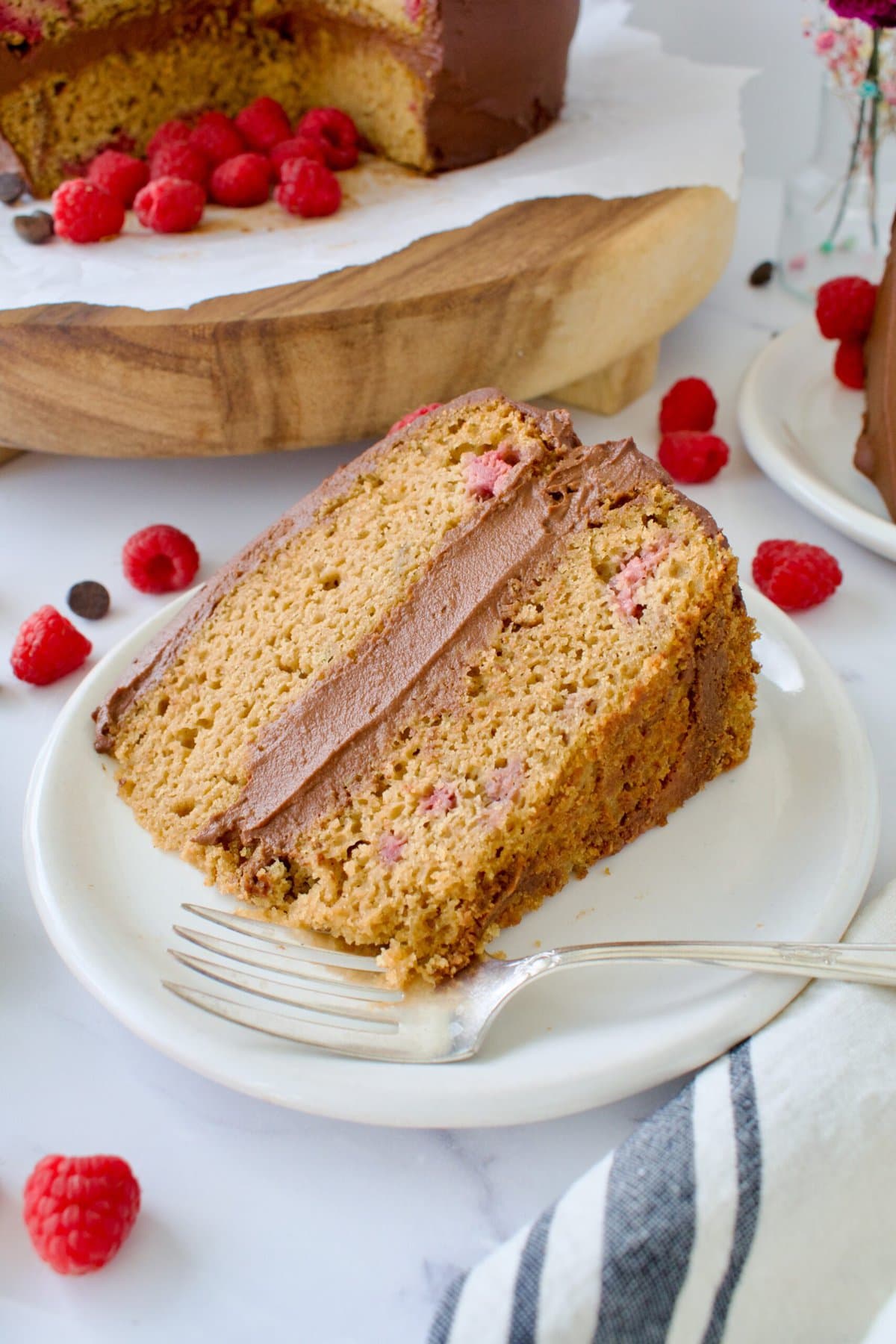gluten free vanilla raspberry cake